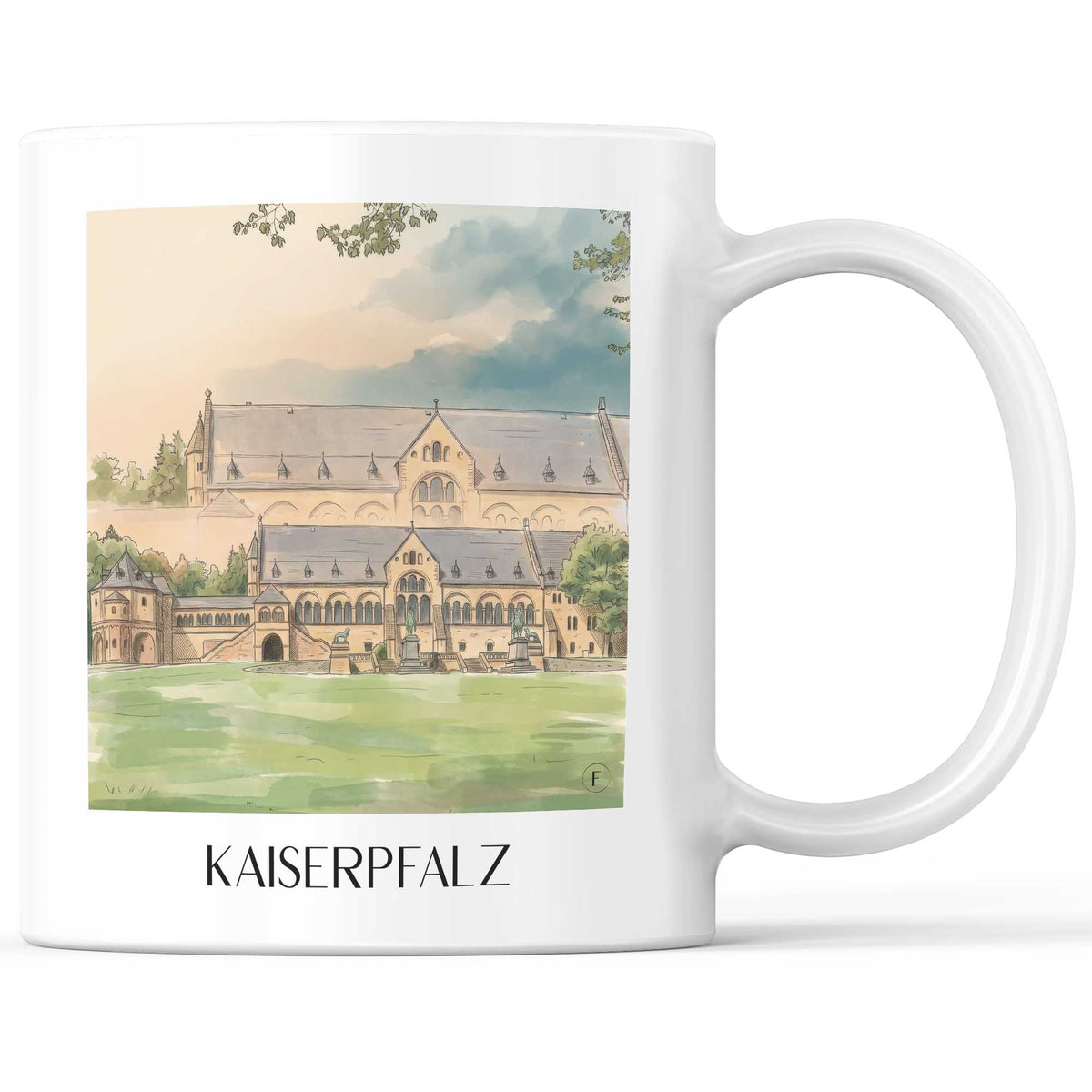 Kaiserpfalz Kaffeebecher - Goslar - Deutschland Becher - Kaffeetasse im Aquarell Stil - favplace