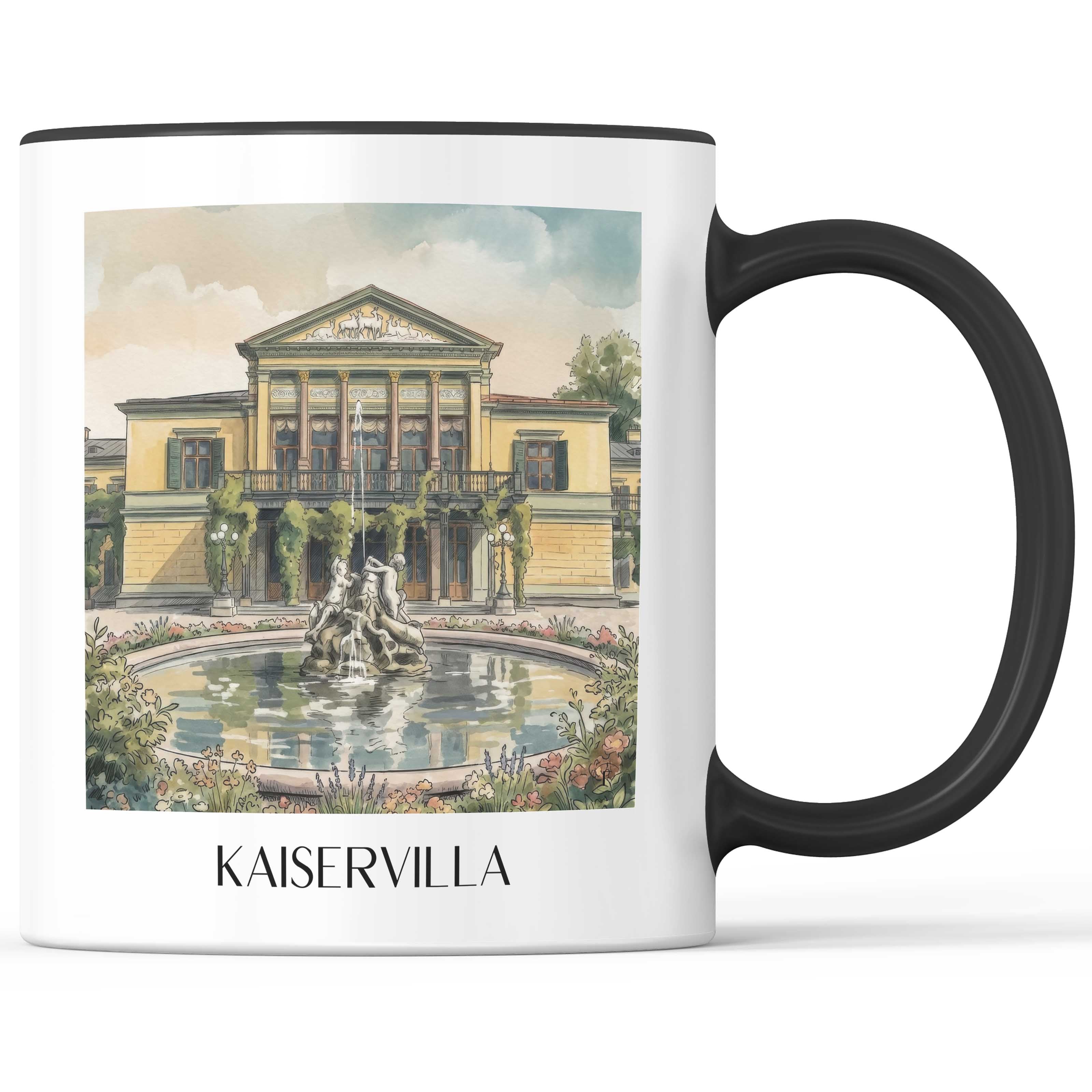 kaiservilla-bad-ischl-österreich-kaffeebecher-aquarell