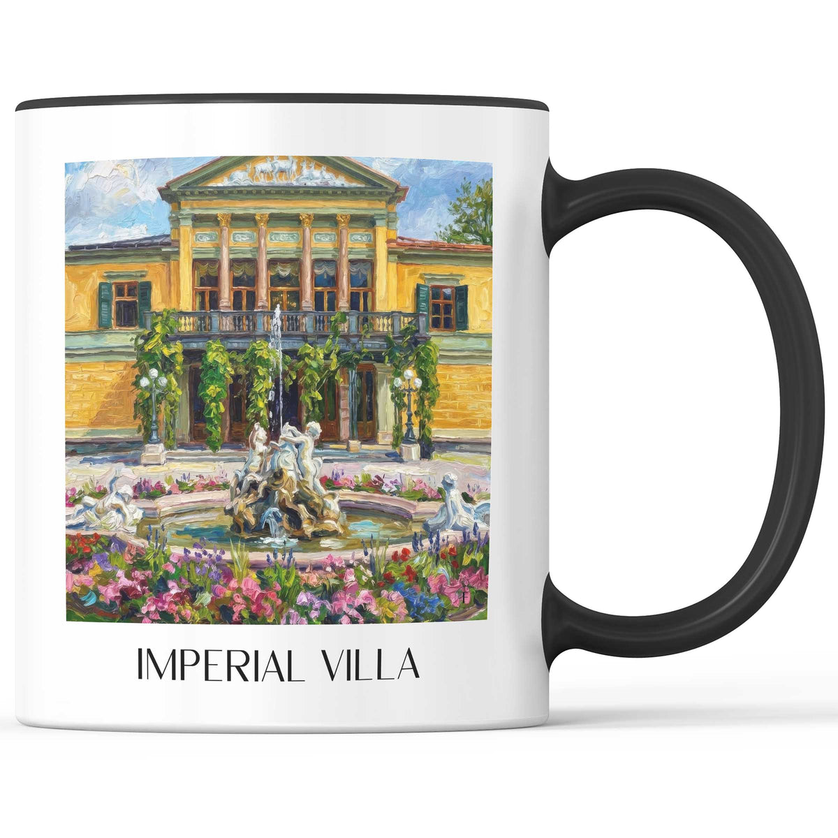 Kaiservilla Kaffeebecher - Bad Ischl - Österreich Becher - Kaffeetasse im Ölgemälde Stil - favplace