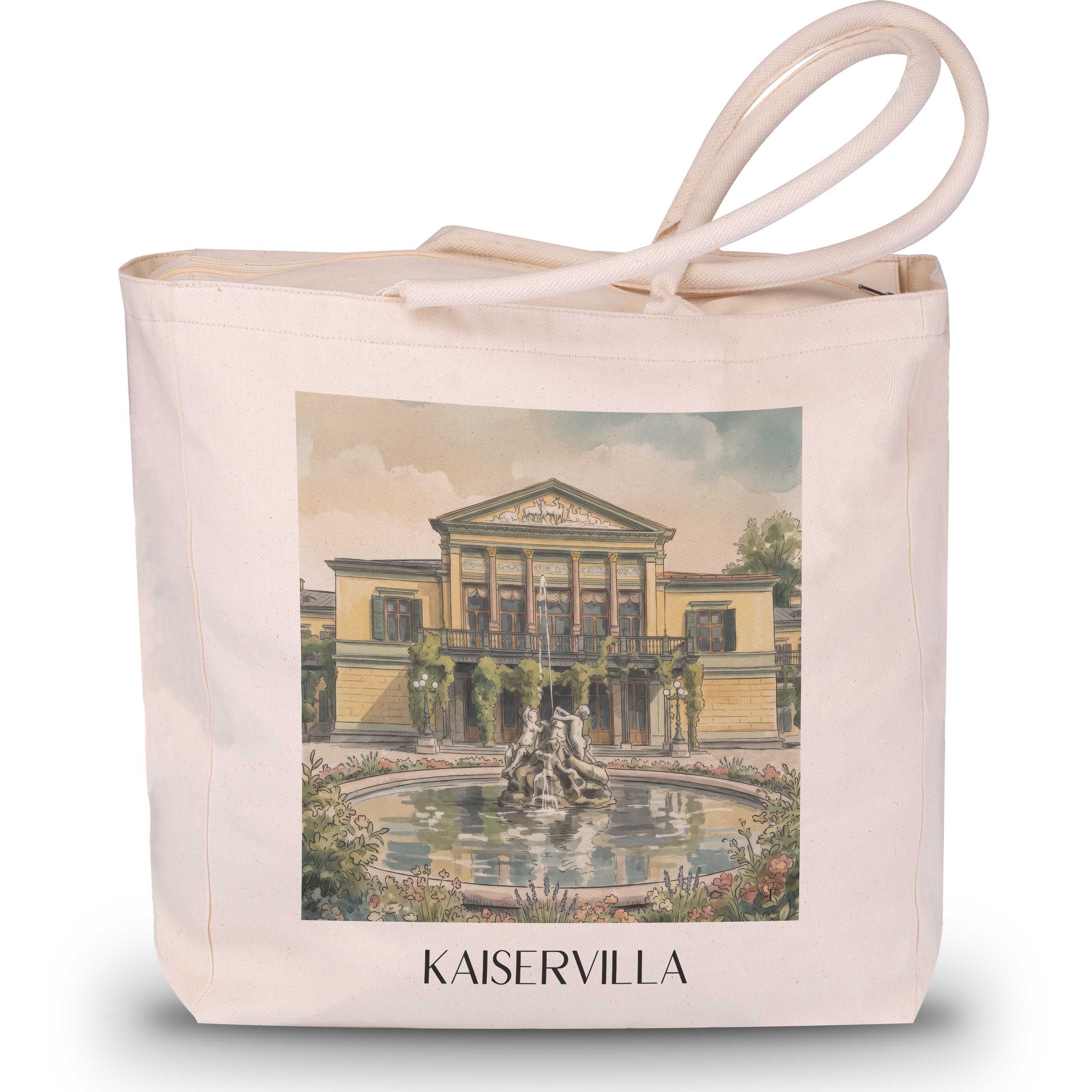 kaiservilla-bad-ischl-österreich-einkaufstasche-aquarell