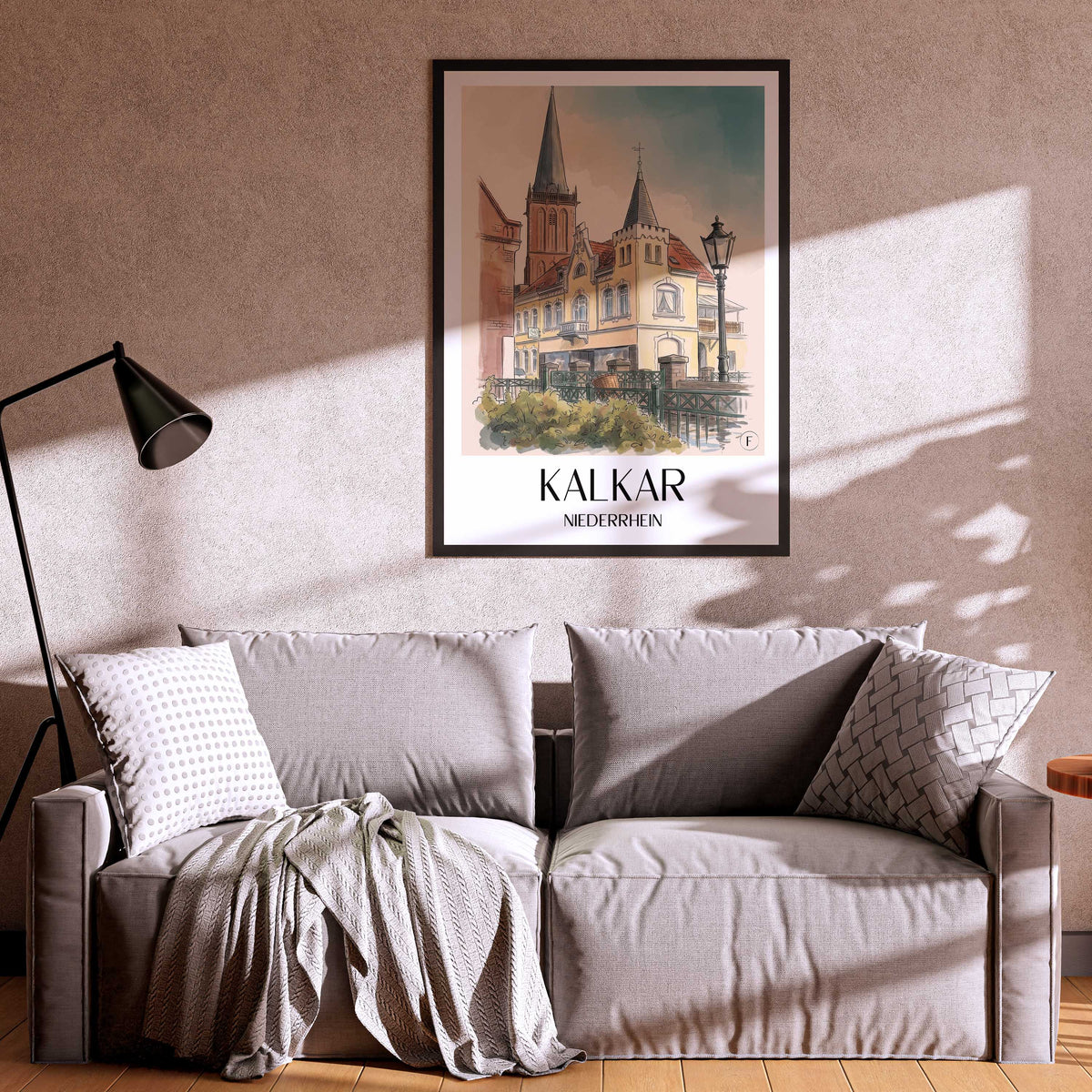kalkar-niederrhein-deutschland-poster-aquarell
