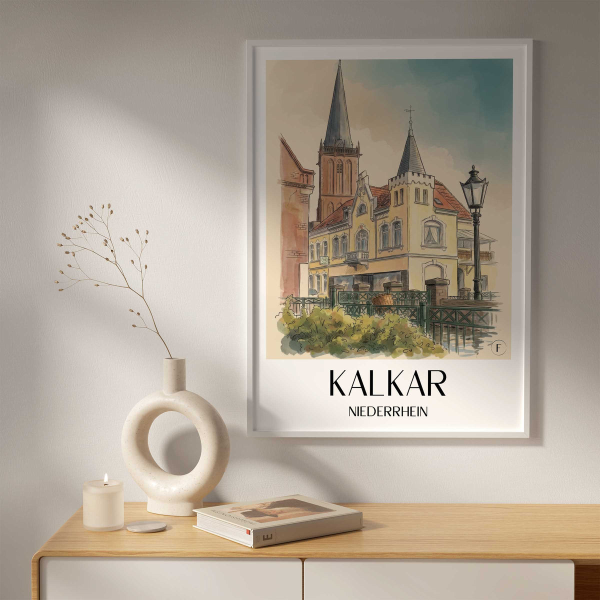 kalkar-niederrhein-deutschland-poster-aquarell