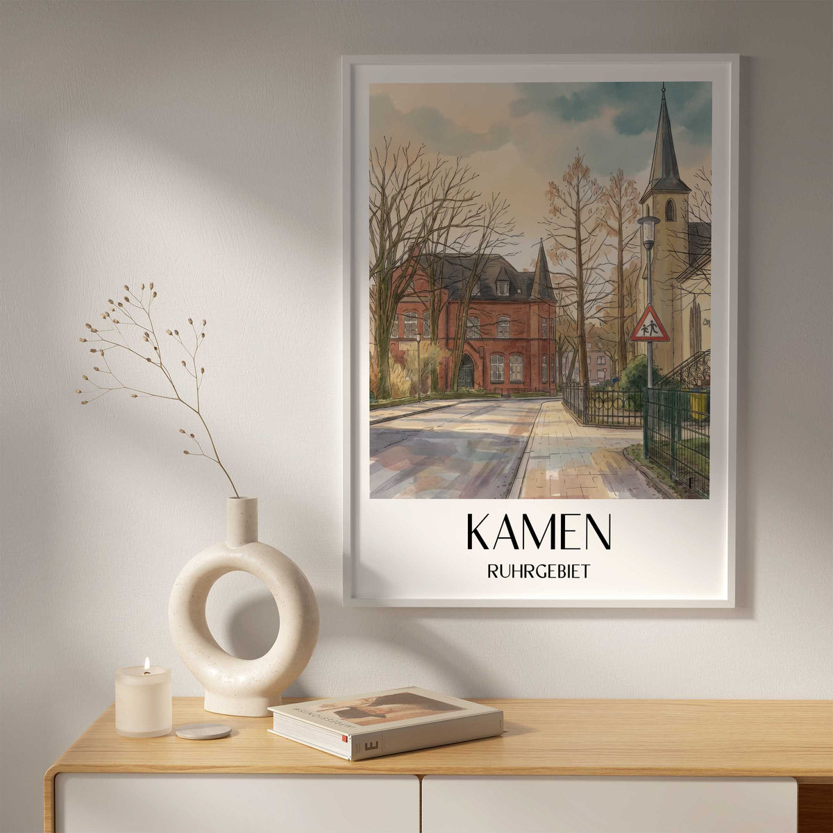 kamen-ruhrgebiet-deutschland-poster-aquarell