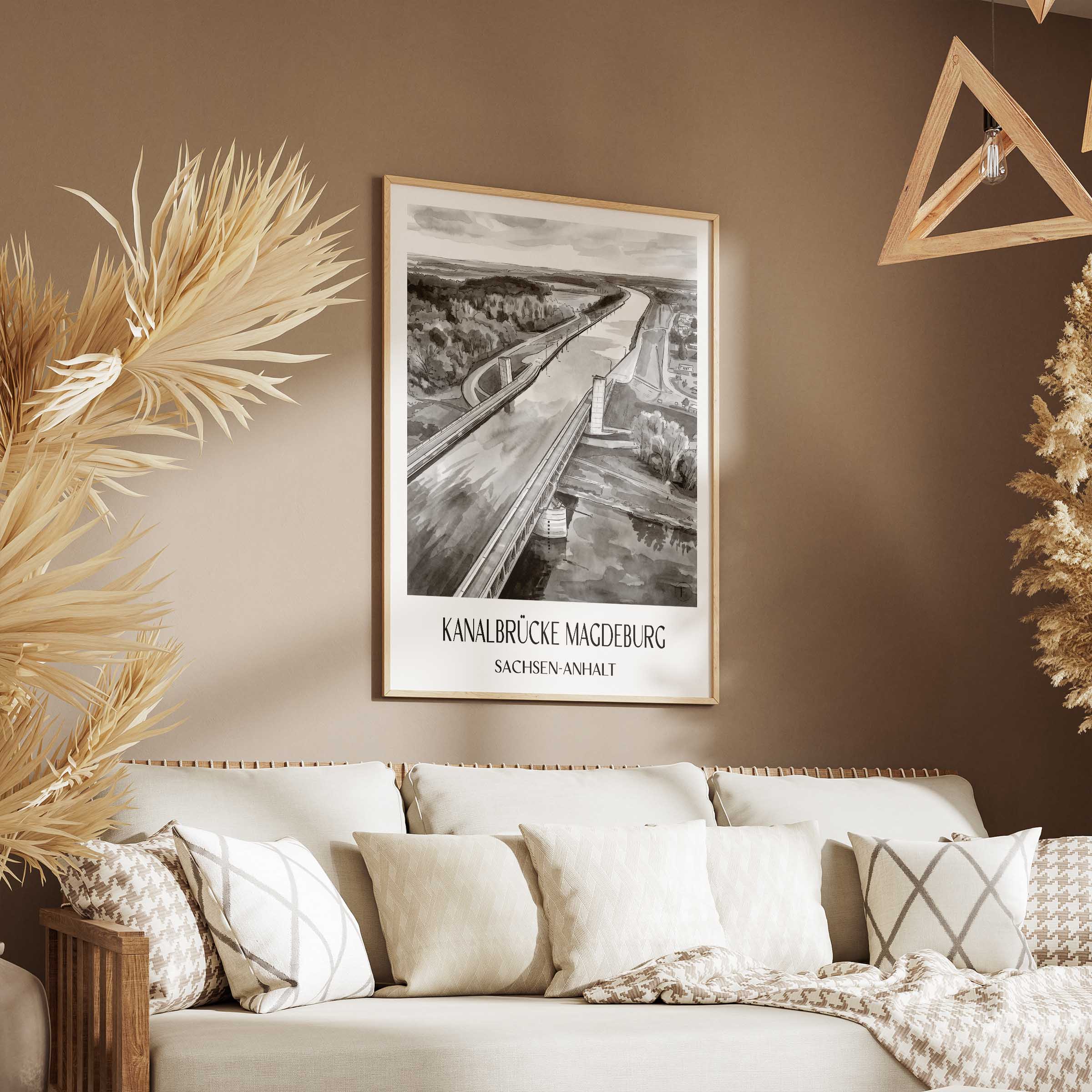 kanalbrücke-magdeburg-sachsen-anhalt-deutschland-poster-aquarell-schwarz-weiss
