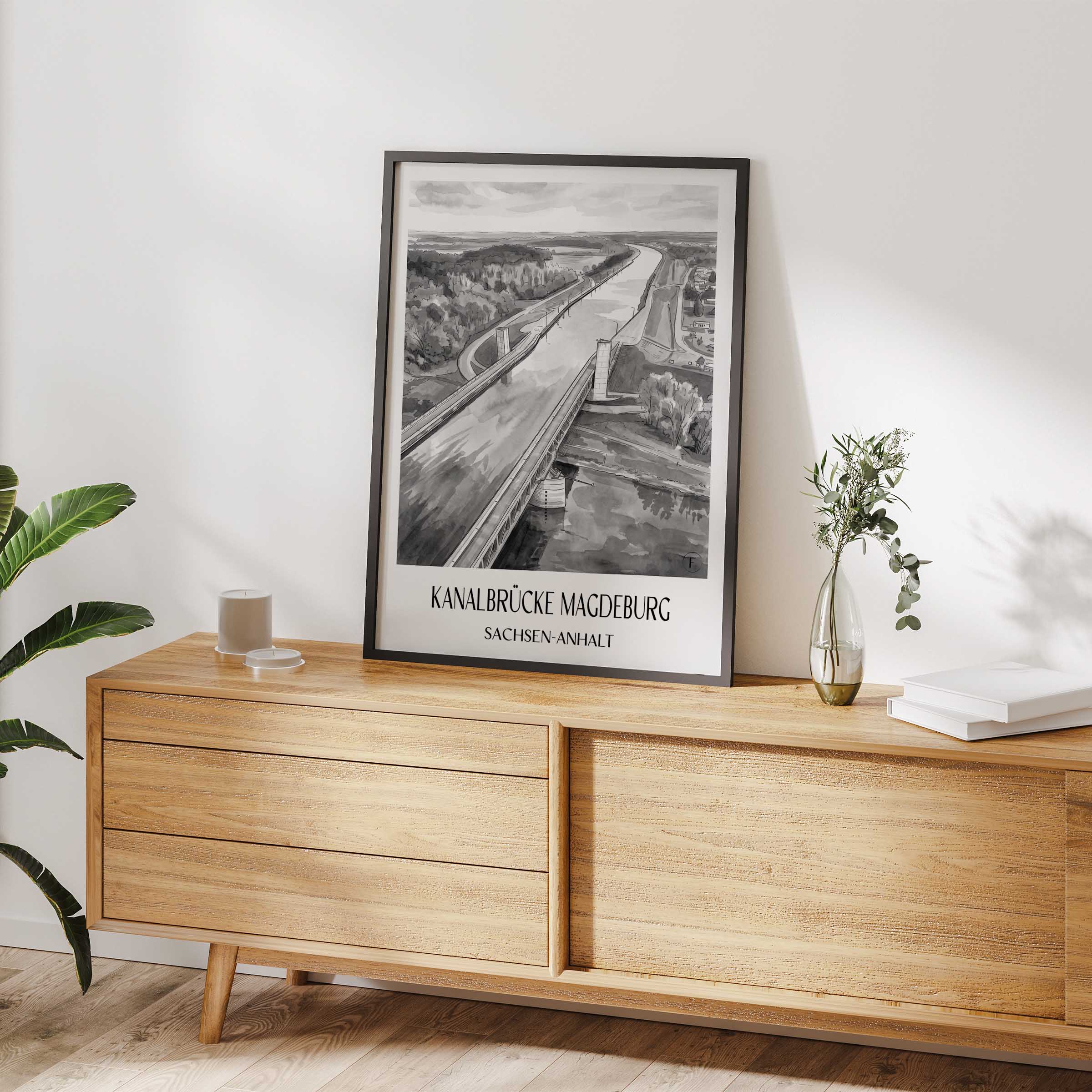 kanalbrücke-magdeburg-sachsen-anhalt-deutschland-poster-aquarell-schwarz-weiss