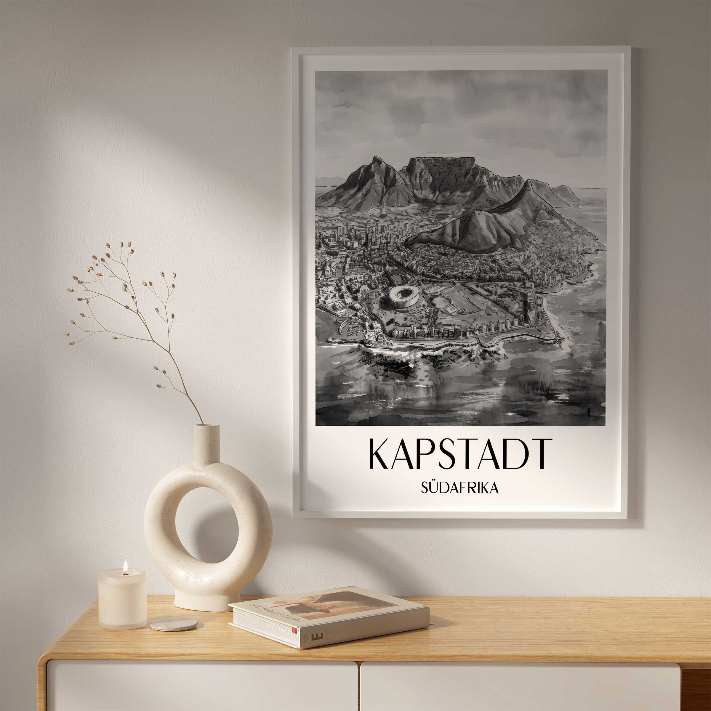 kapstadt-südafrika-poster-aquarell-schwarz-weiss