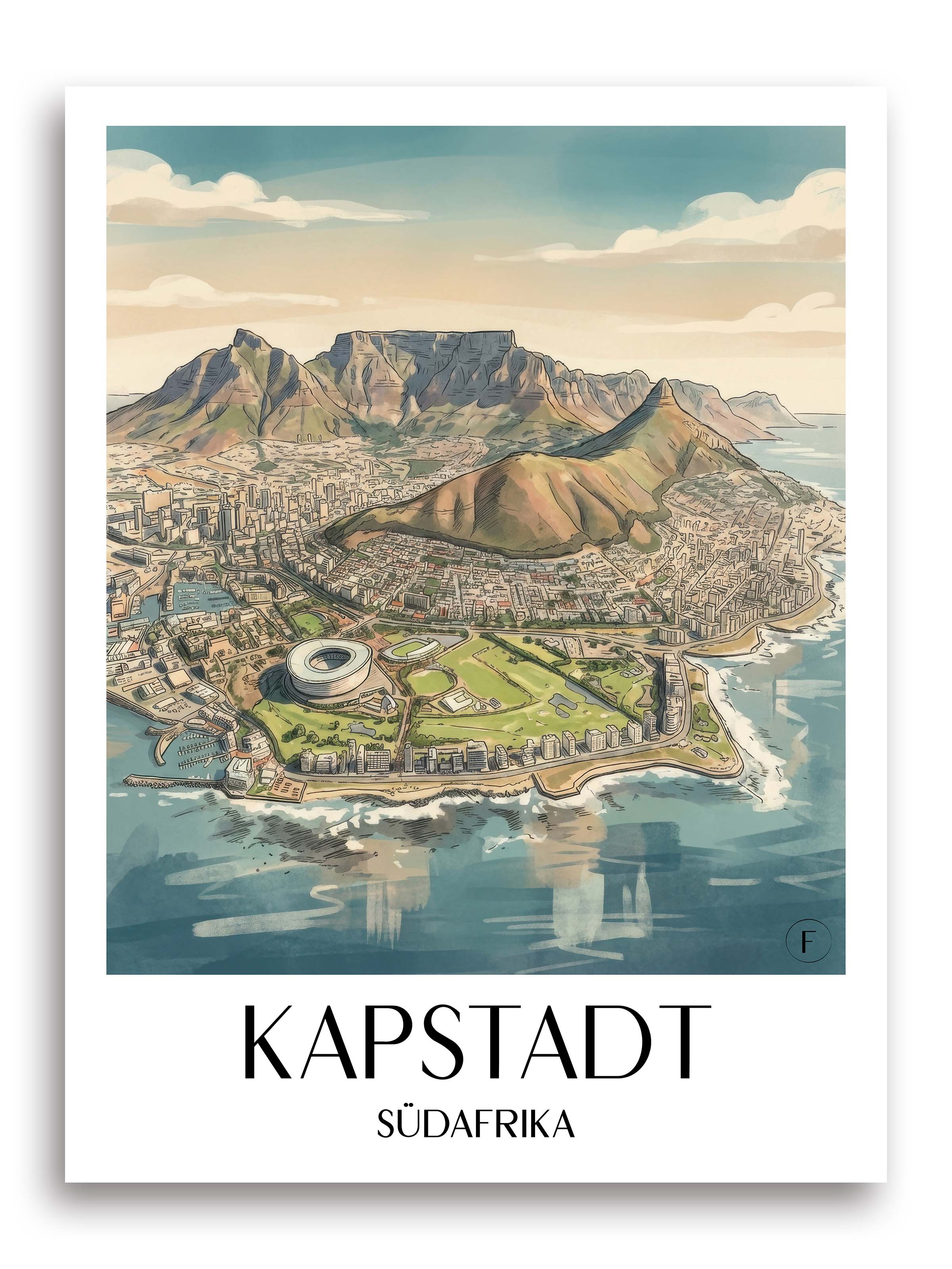 kapstadt-südafrika-poster-aquarell