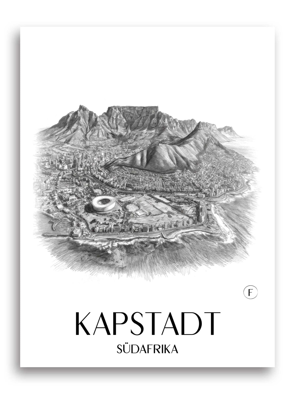 kapstadt-südafrika-poster-bleistift-zeichnung-drawing