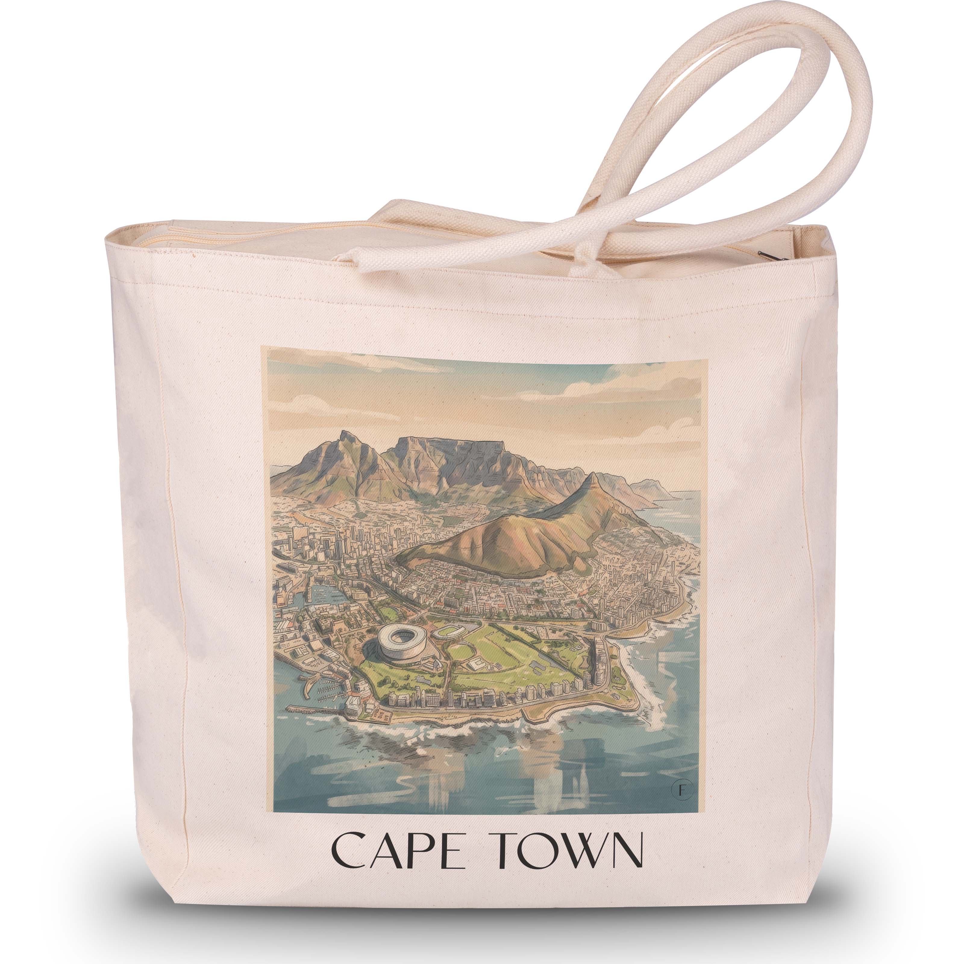 Kapstadt - Südafrika Tote Bag - Einkaufstasche im Aquarell Stil - favplace