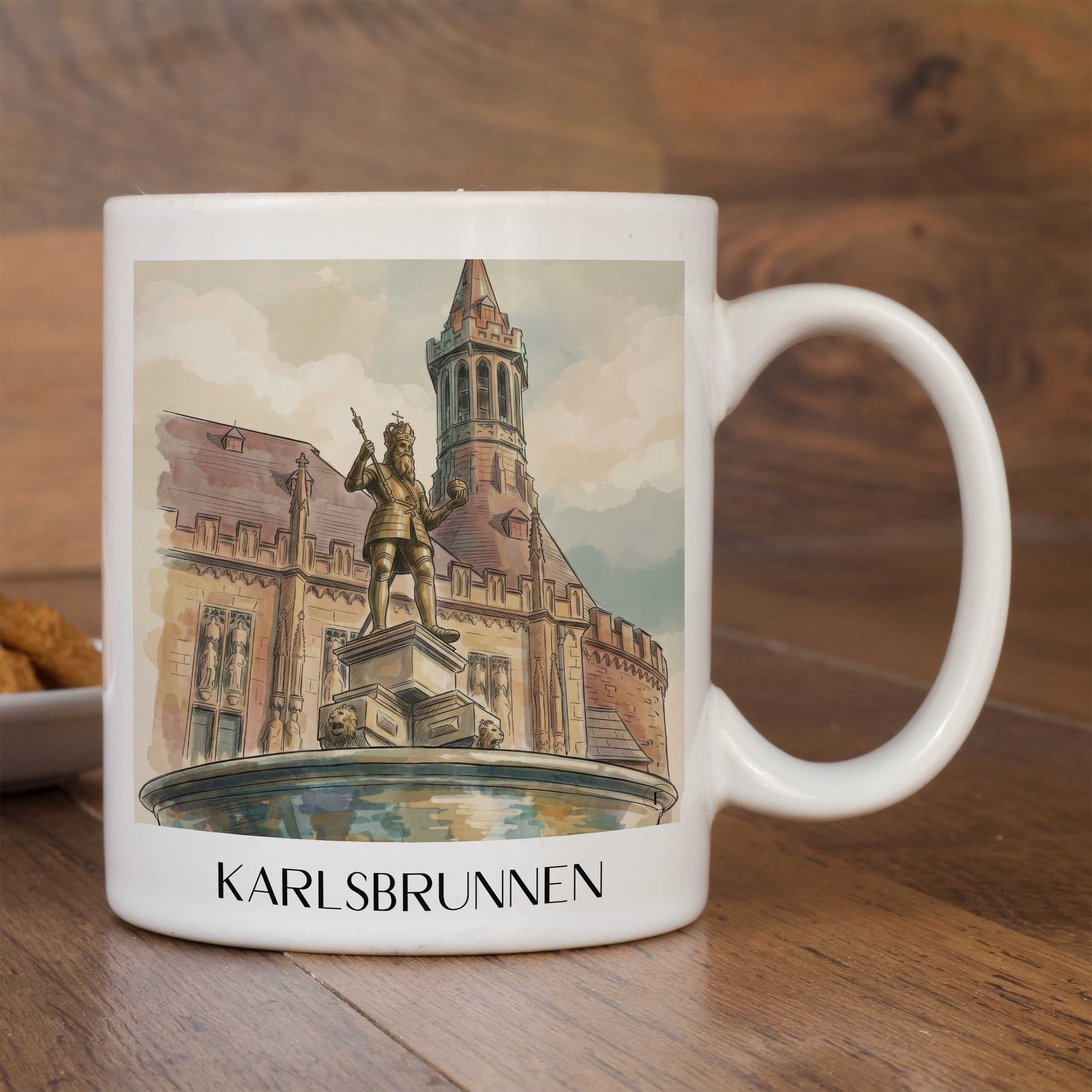 karlsbrunnen-aachen-deutschland-kaffeebecher-aquarell