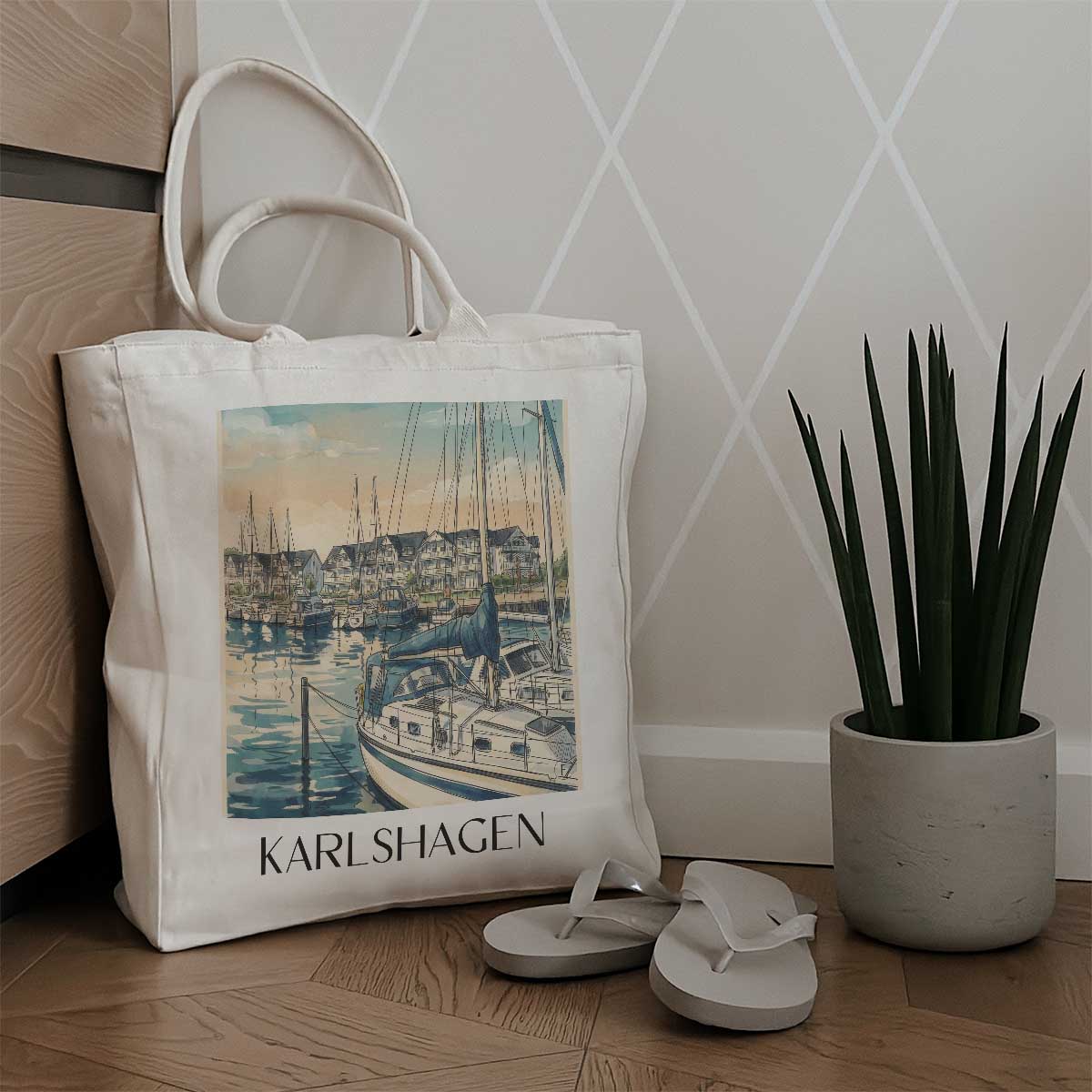 karlshagen-usedom-deutschland-einkaufstasche-aquarell