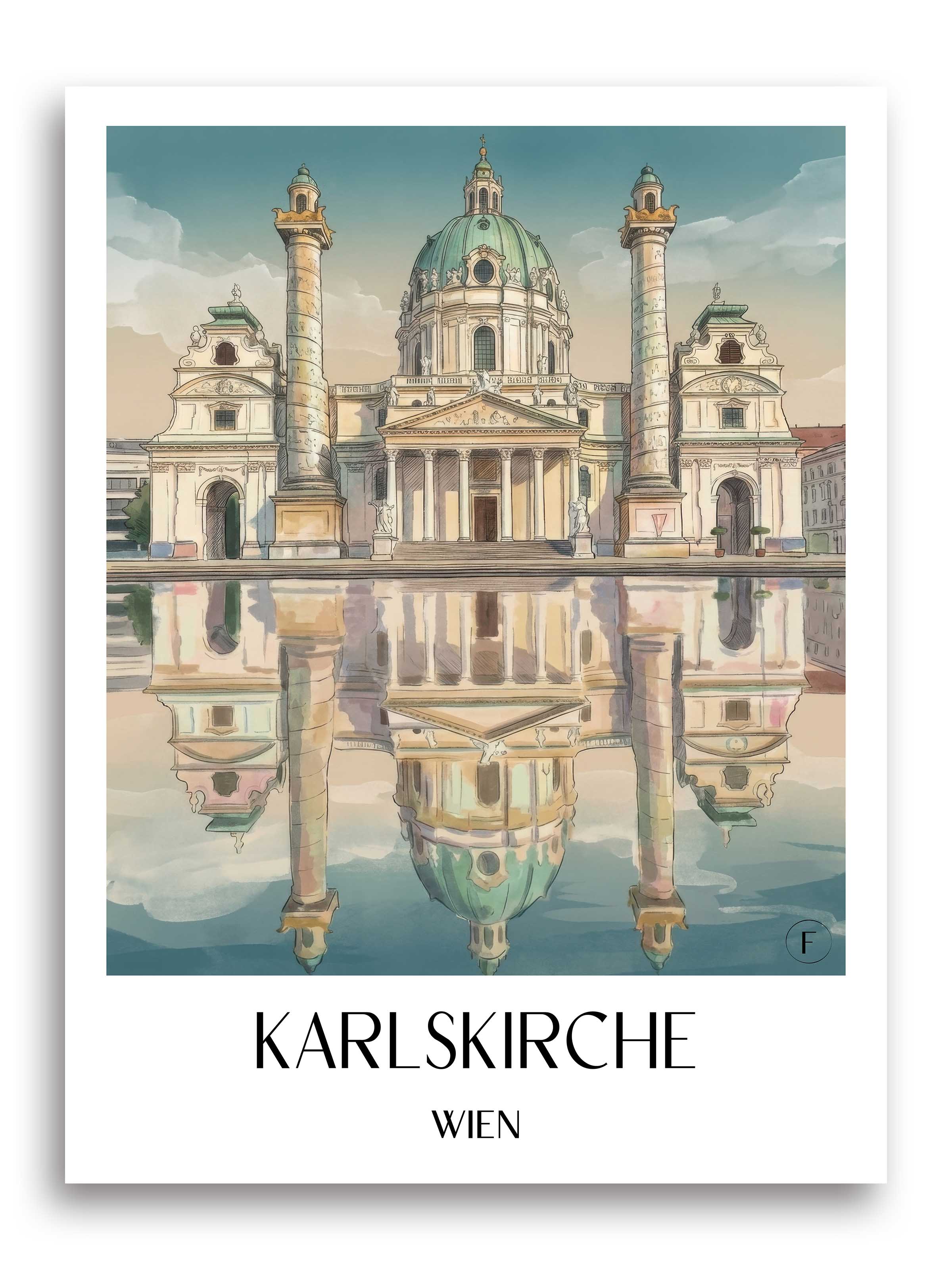karlskirche-wien-österreich-poster-aquarell