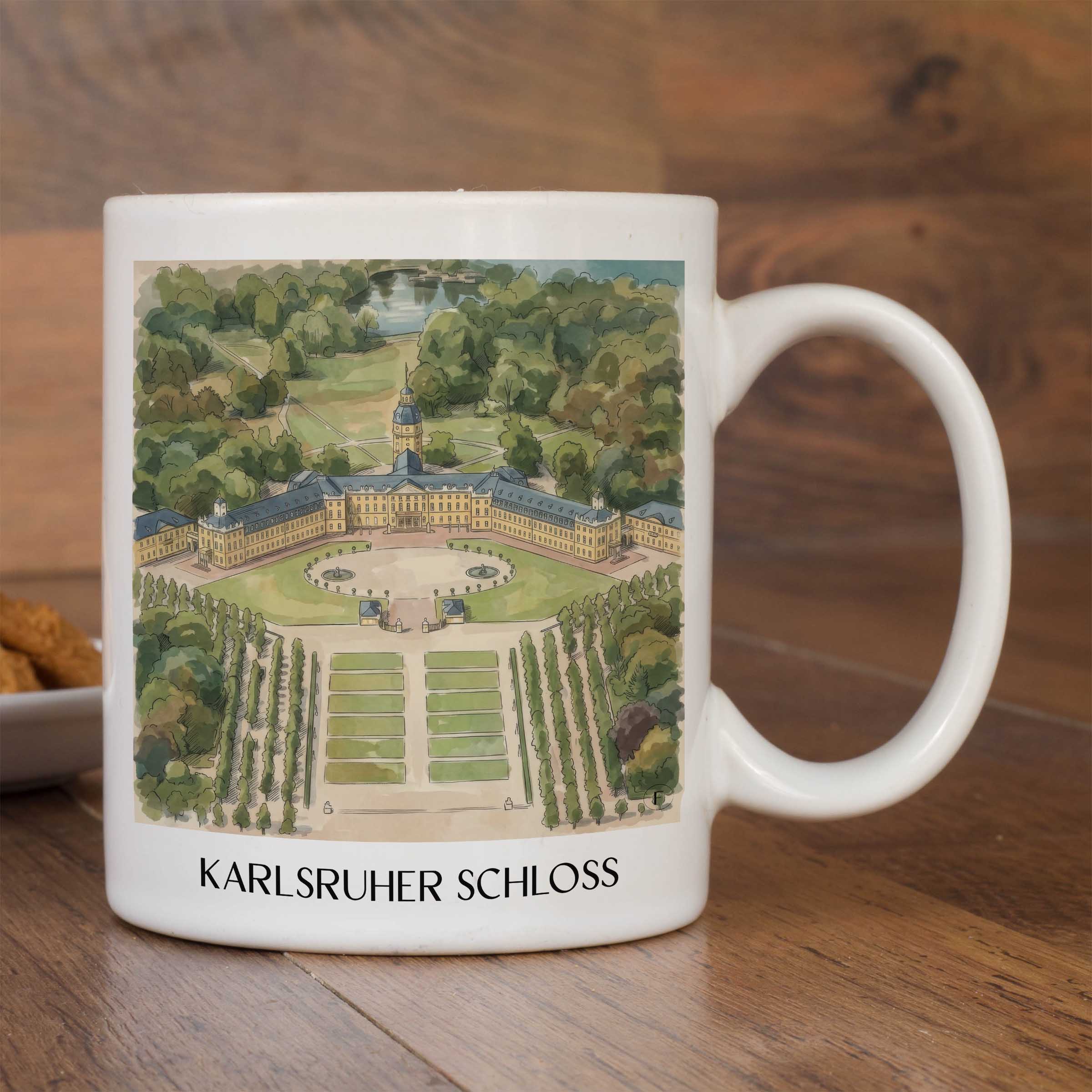 karlsruher-schloss-baden-württemberg-deutschland-kaffeebecher-aquarell