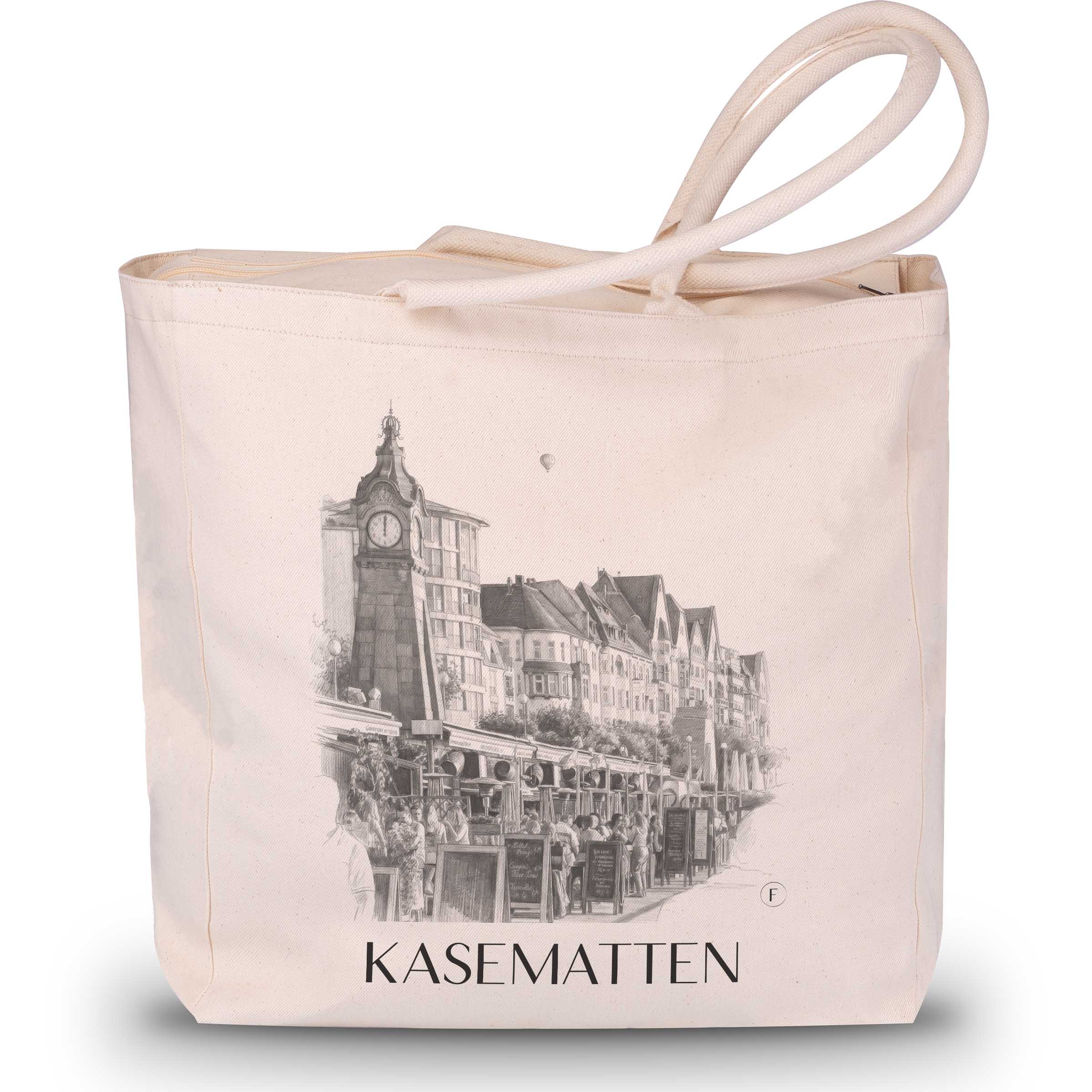 kasematten-düsseldorf-deutschland-einkaufstasche-bleistift-zeichnung-drawing