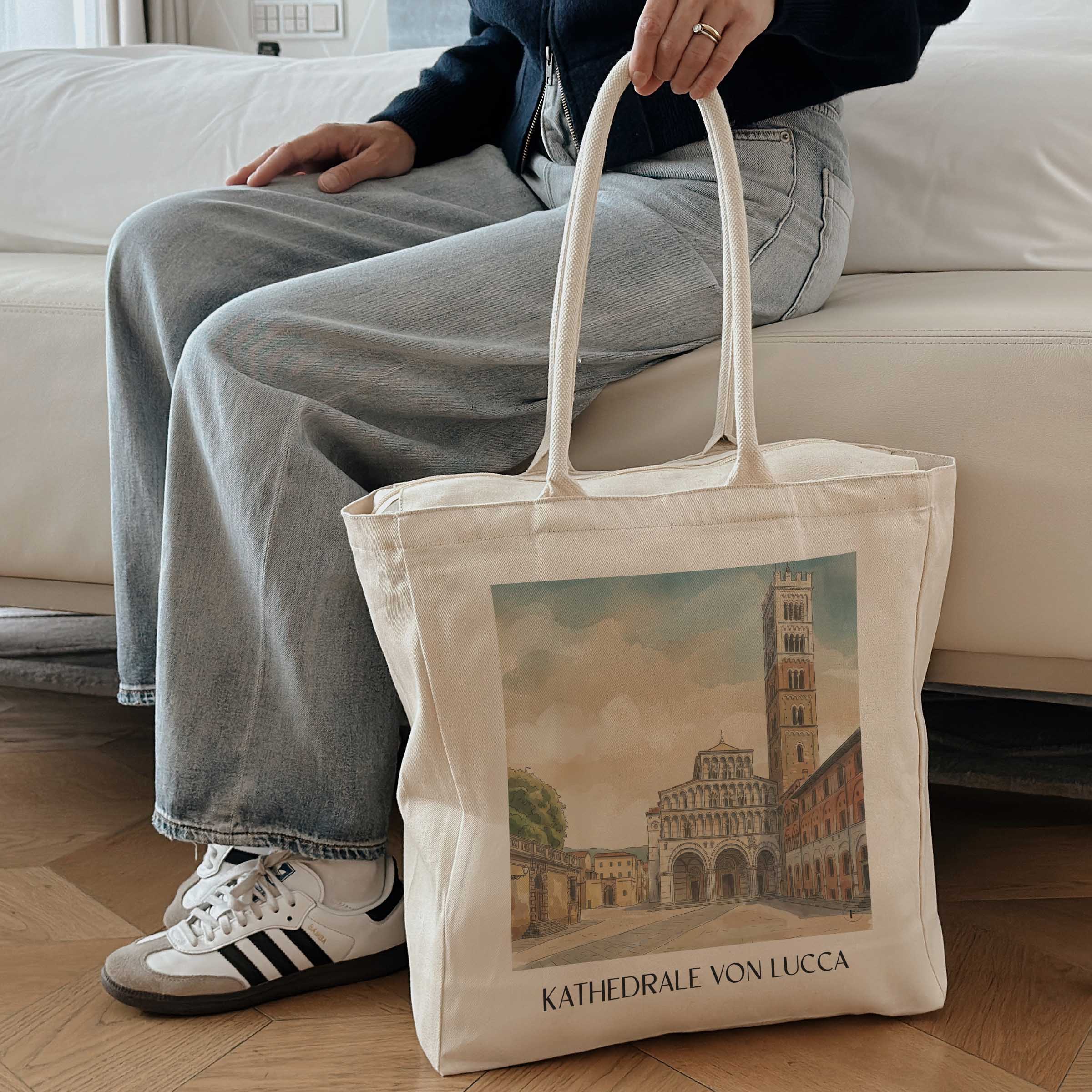 kathedrale-von-lucca-toskana-italien-einkaufstasche-aquarell