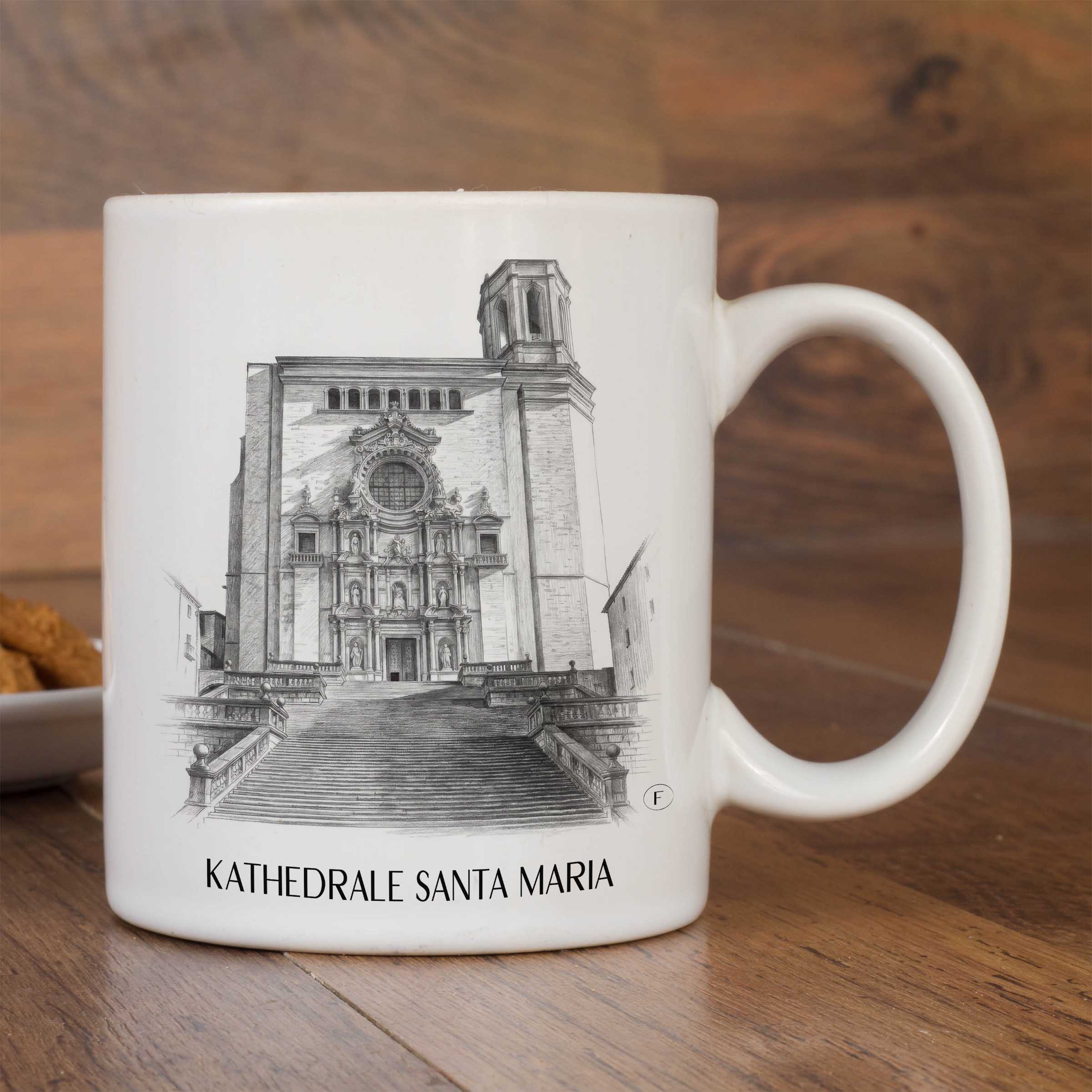 kathedrale-von-girona-spanien-spanien-kaffeebecher-bleistift-zeichnung-drawing