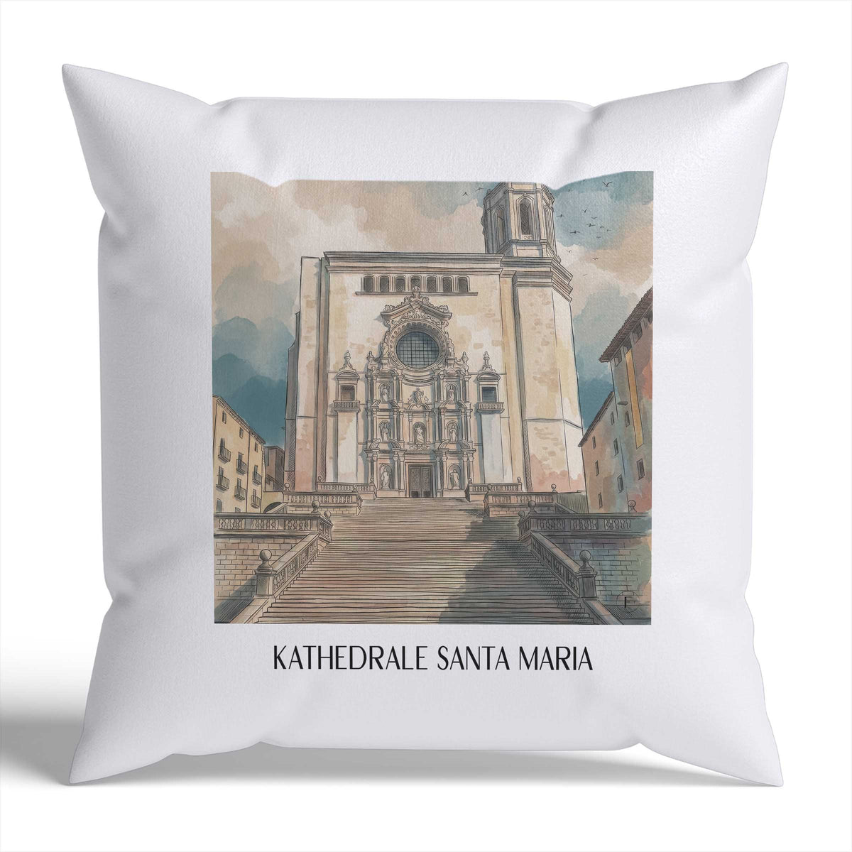 kathedrale-von-girona-spanien-spanien-kissenbezug-aquarell