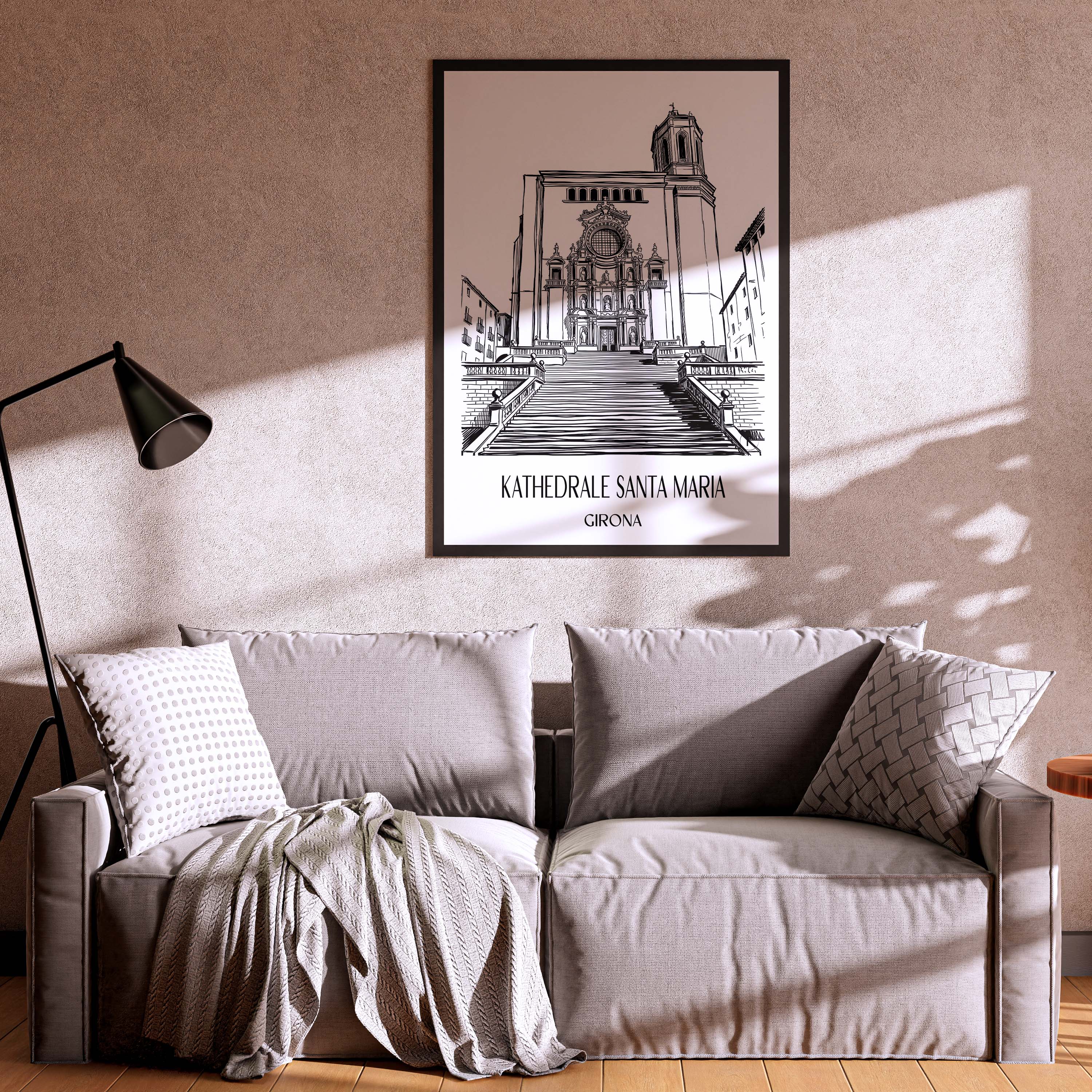 kathedrale-von-girona-spanien-spanien-poster-skizze