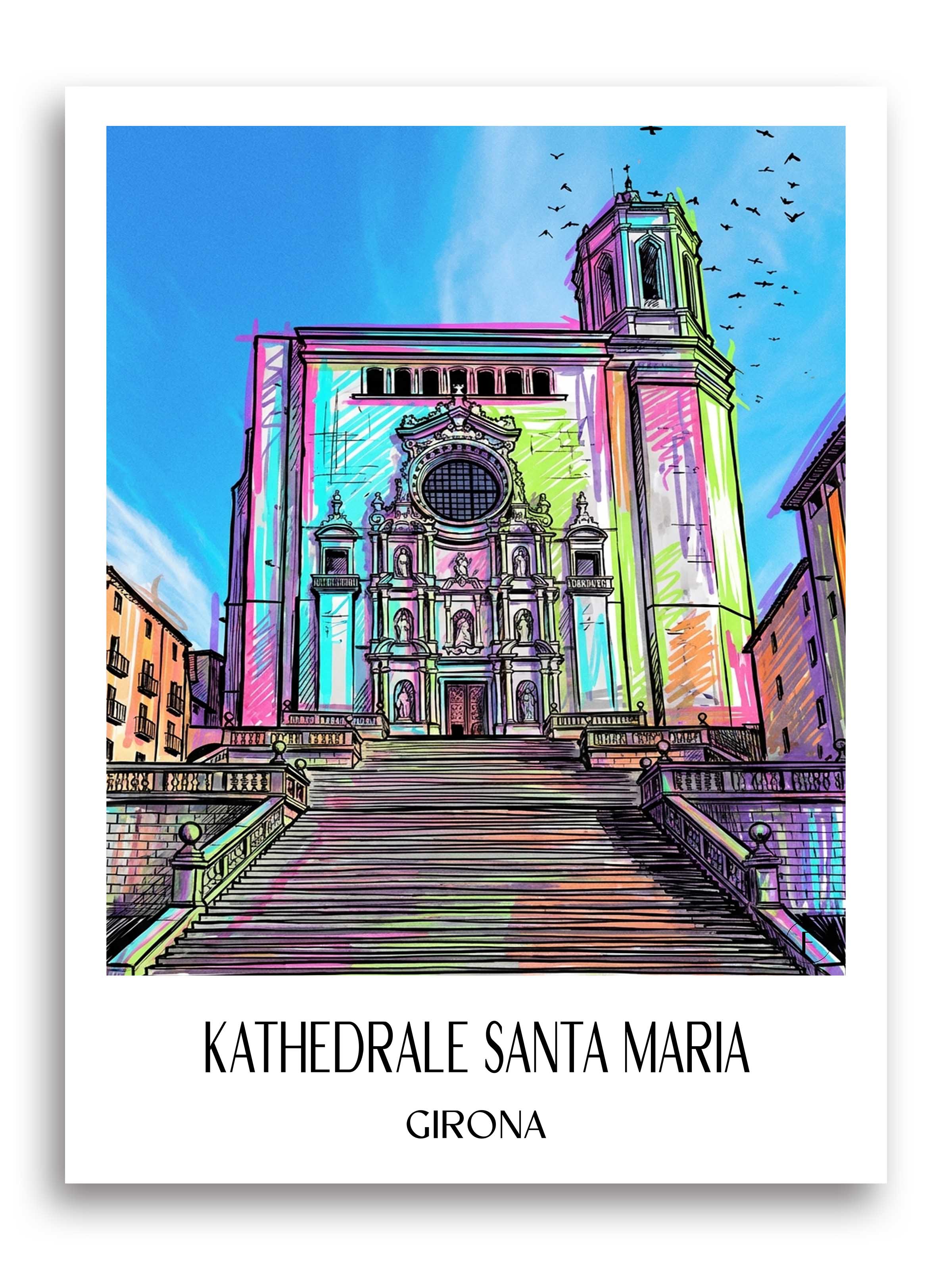 kathedrale-von-girona-spanien-spanien-poster-graffiti