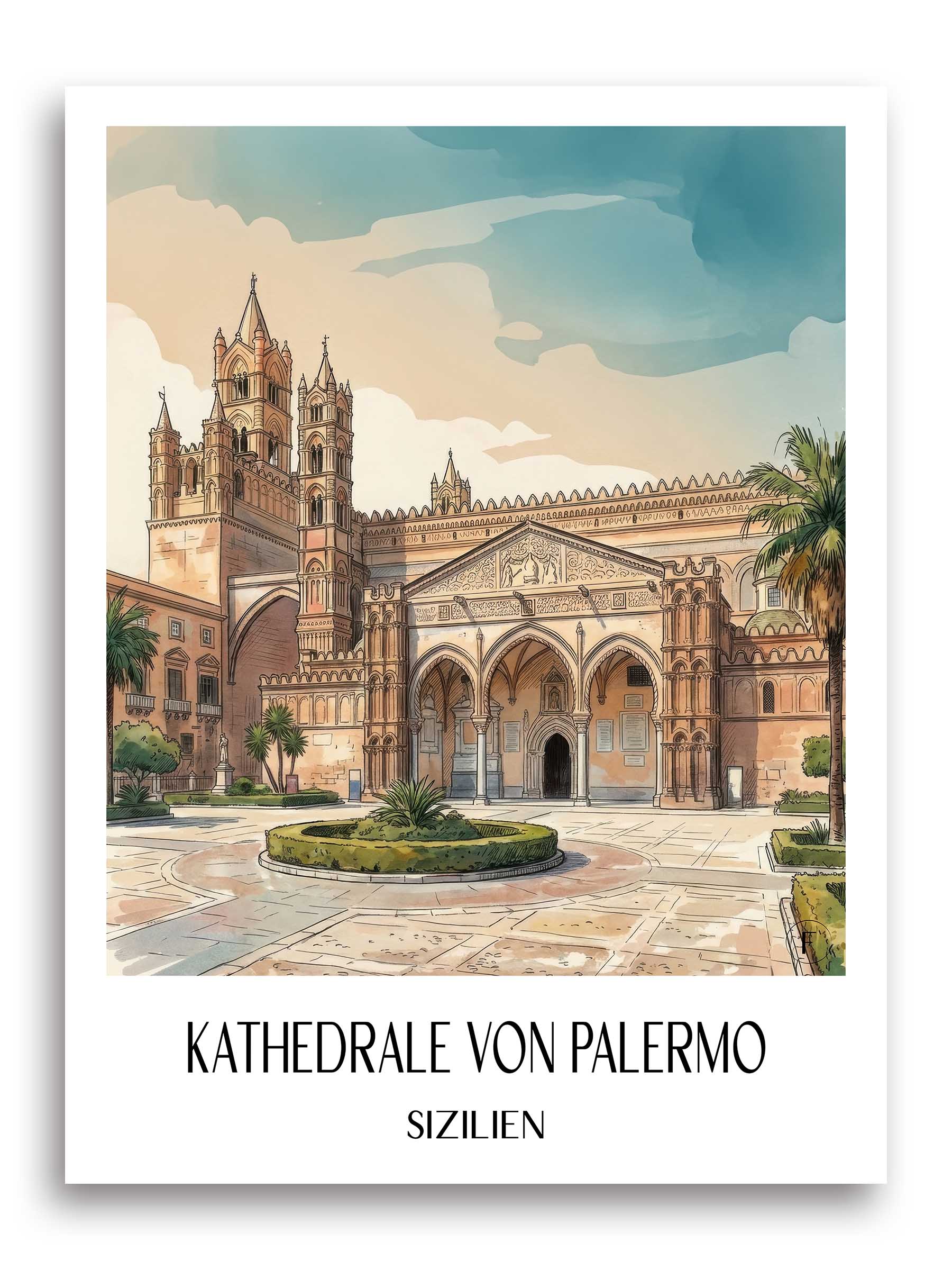 kathedrale-von-palermo-sizilien-italien-poster-aquarell