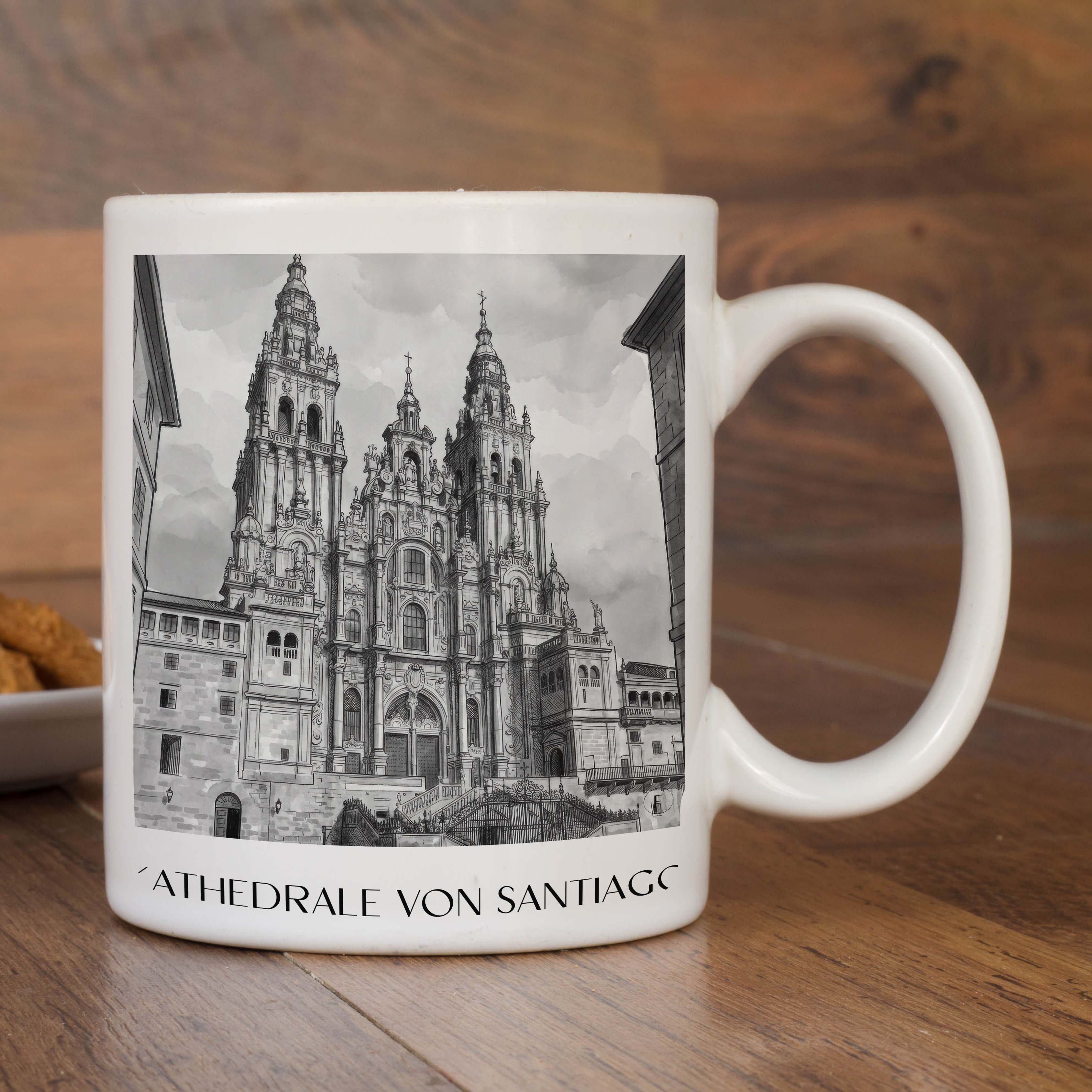 kathedrale-von-santiago-spanien-spanien-kaffeebecher-aquarell-schwarz-weiss