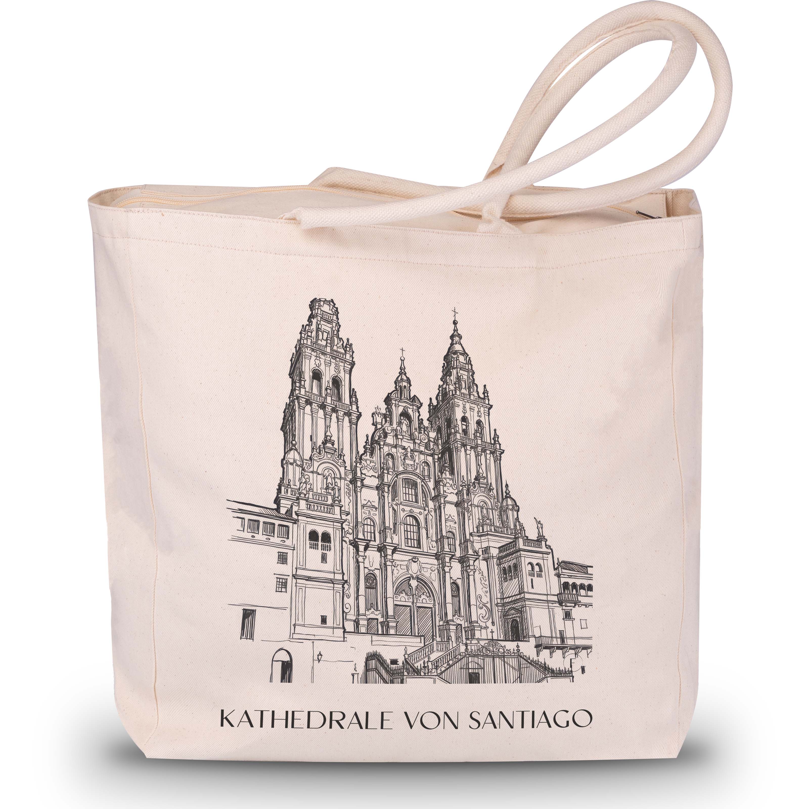 kathedrale-von-santiago-spanien-spanien-einkaufstasche-skizze
