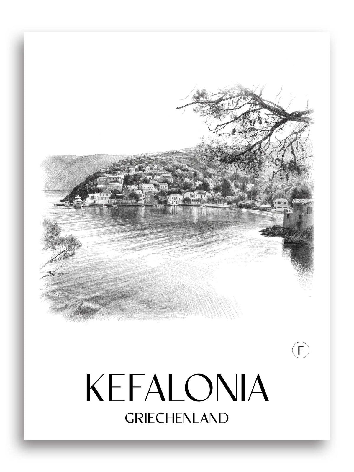 kefalonia-griechenland-poster-bleistift-zeichnung-drawing
