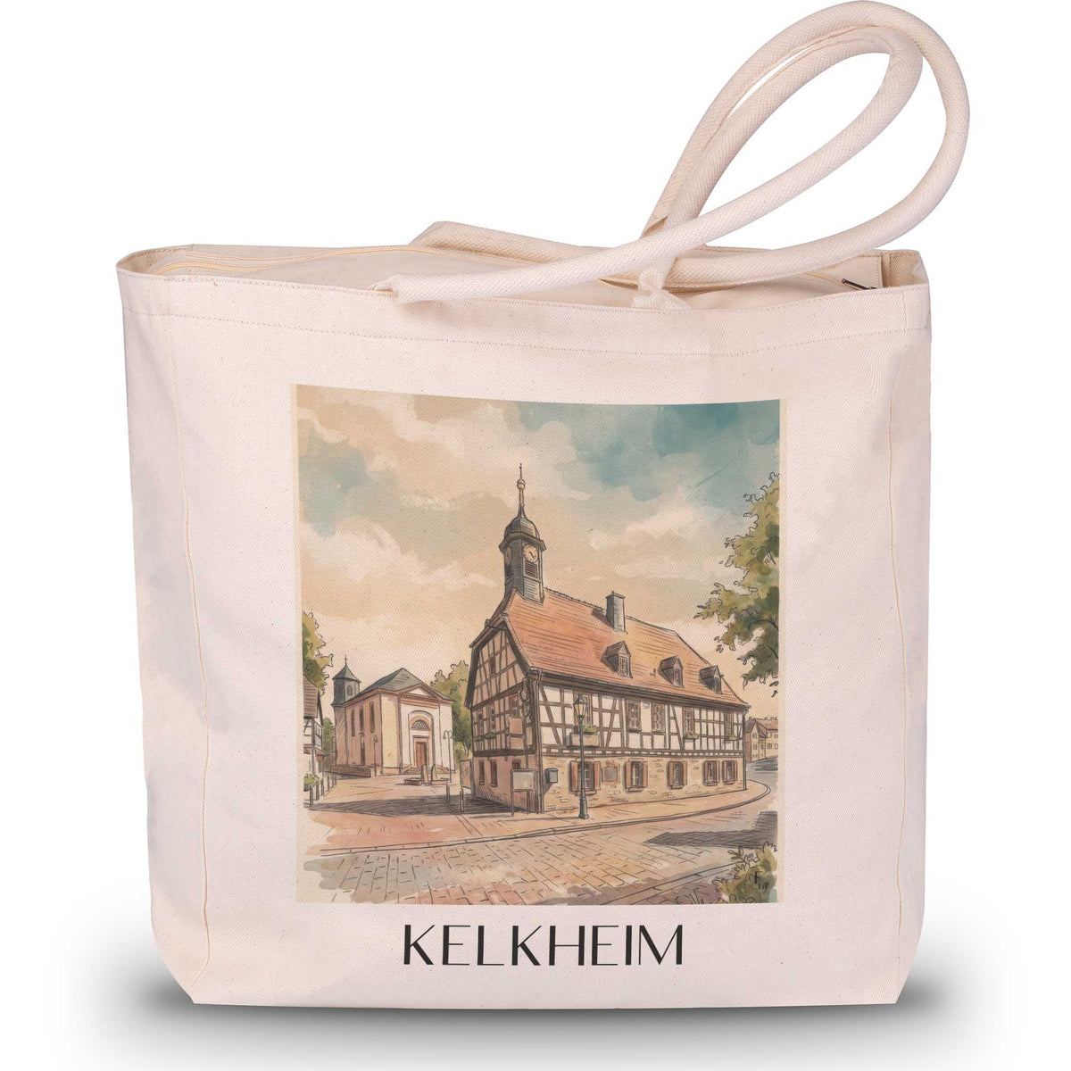 Kelkheim Shopping Tasche - Taunus - Deutschland Tote Bag - Einkaufstasche im Aquarell Stil - favplace