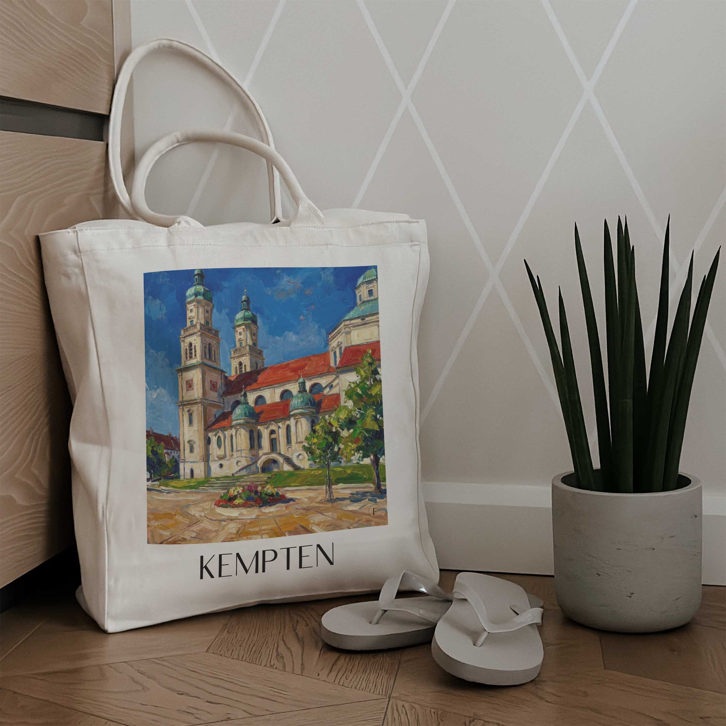 kempten-allgäu-deutschland-einkaufstasche-oil-painting-oelgemaelde