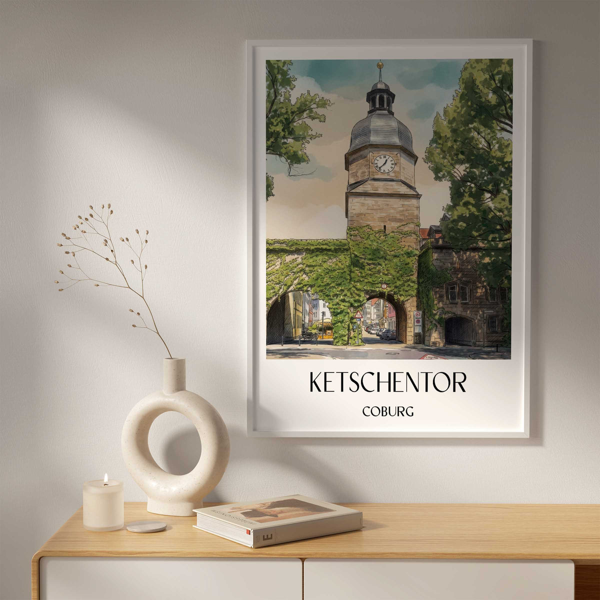 ketschentor-coburg-deutschland-poster-aquarell