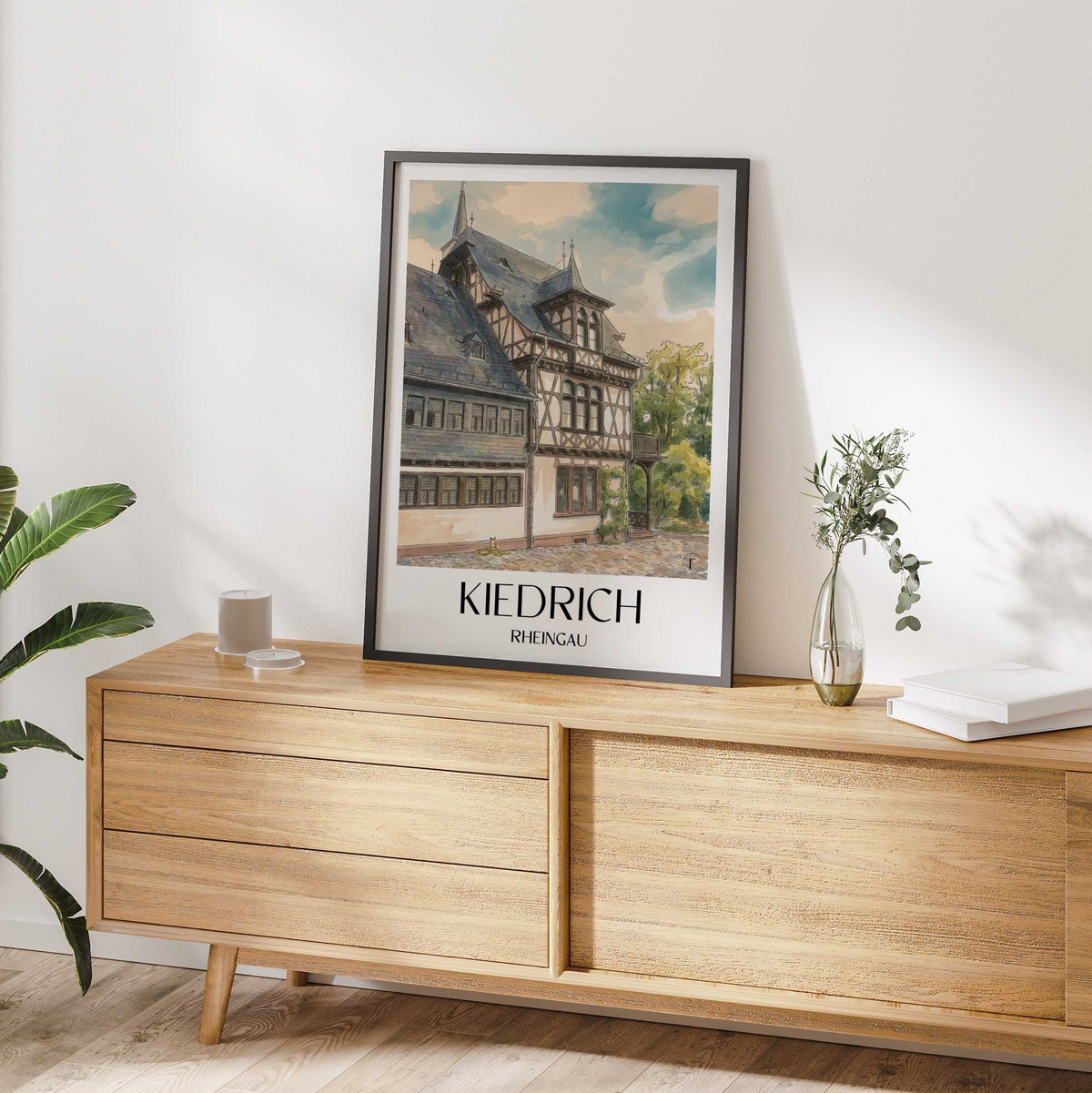 kiedrich-rheingau-deutschland-poster-aquarell
