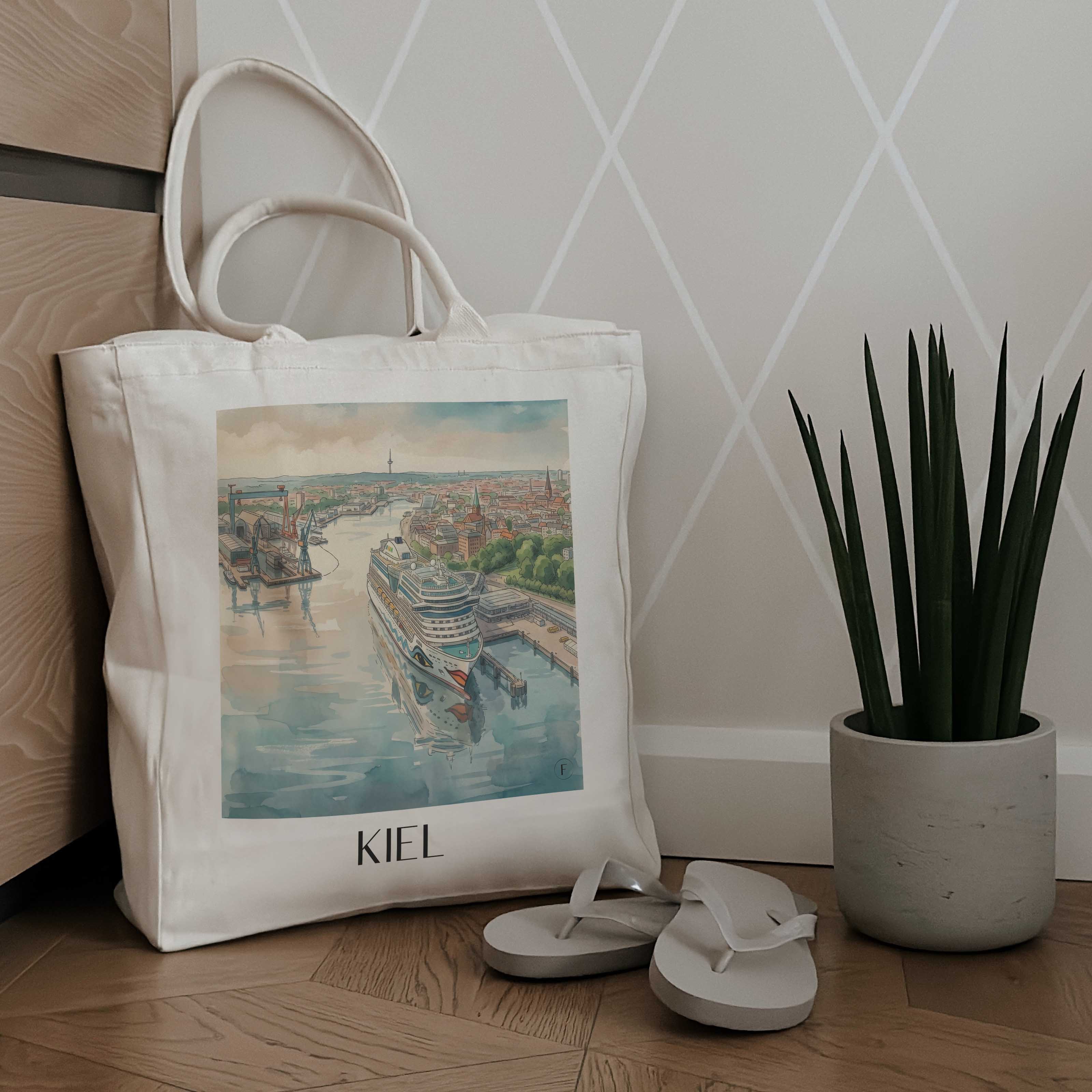 kiel-schleswig-holstein-deutschland-einkaufstasche-aquarell