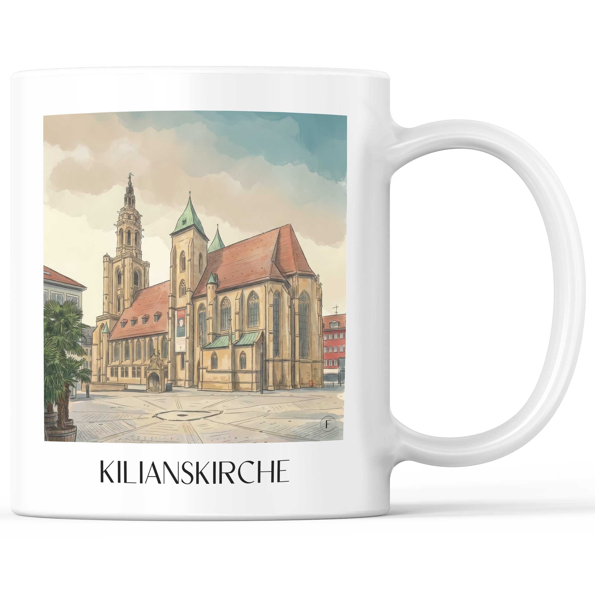 kilianskirche-heilbronn-deutschland-kaffeebecher-aquarell