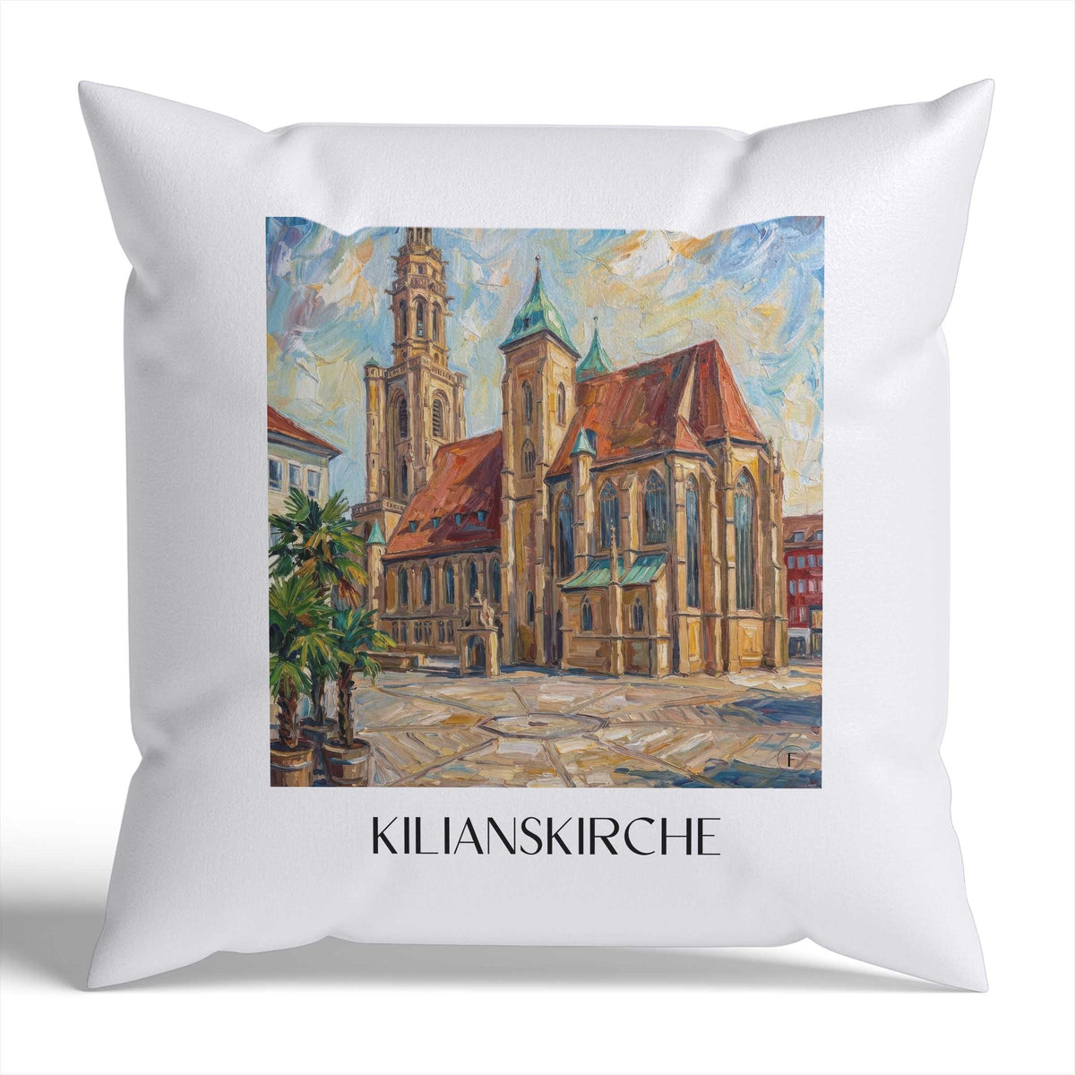 kilianskirche-heilbronn-deutschland-kissenbezug-oil-painting-oelgemaelde