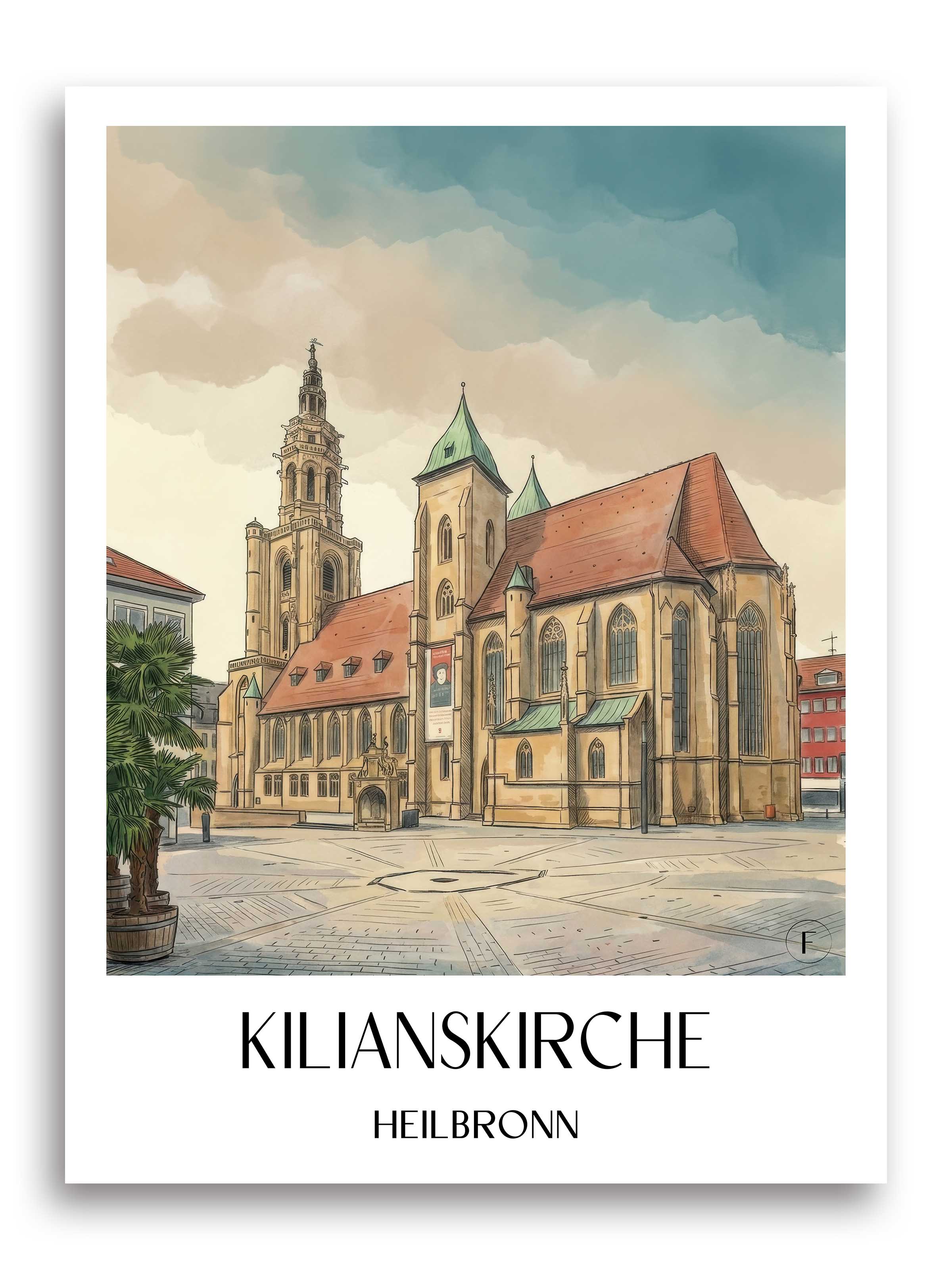 kilianskirche-heilbronn-deutschland-poster-aquarell