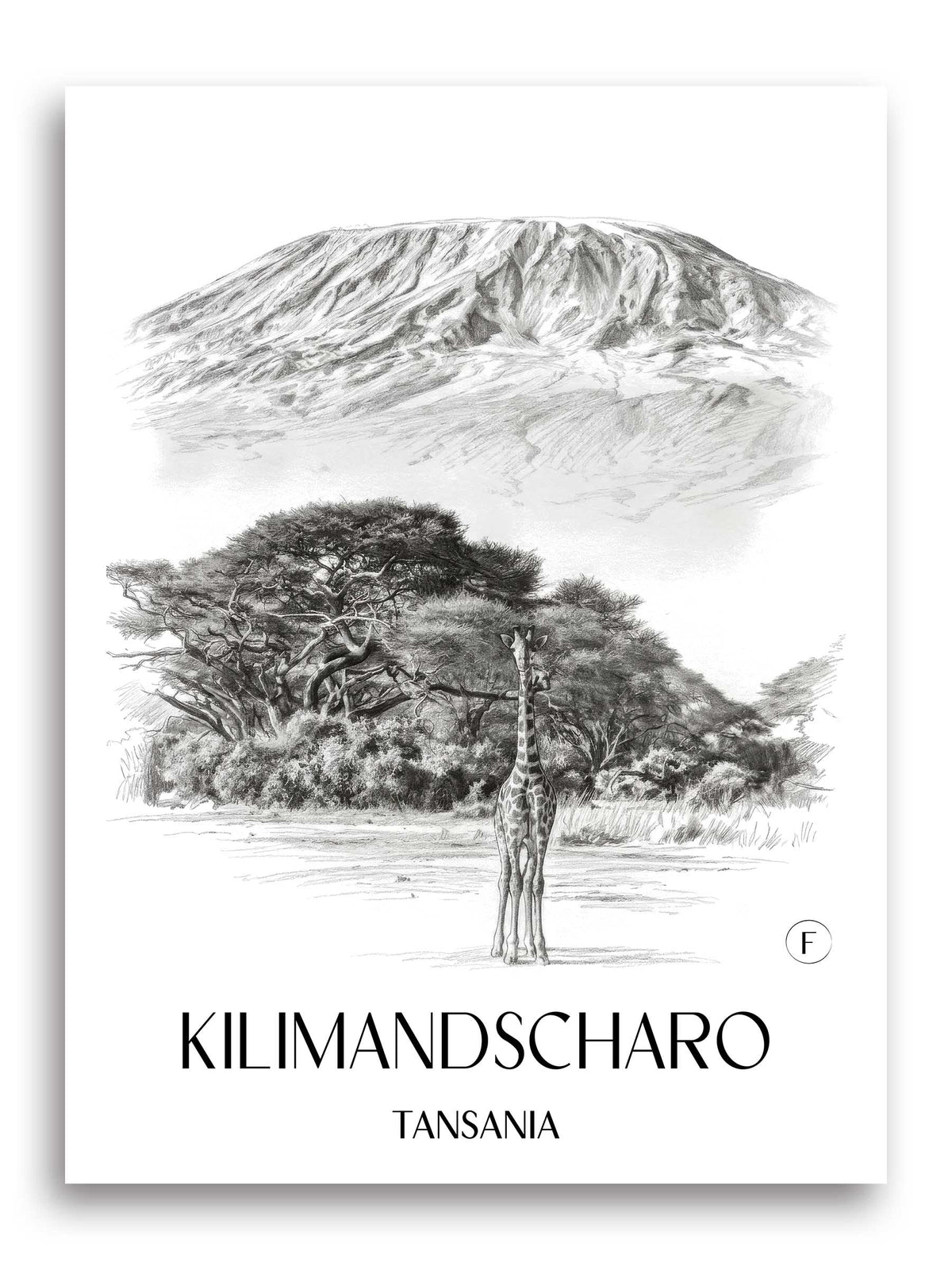 kilimandscharo-tansania-poster-bleistift-zeichnung-drawing