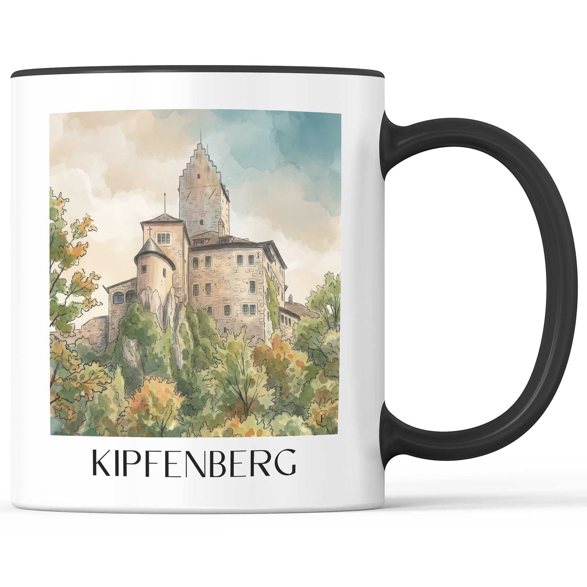kipfenberg-altmühltal-deutschland-kaffeebecher-aquarell