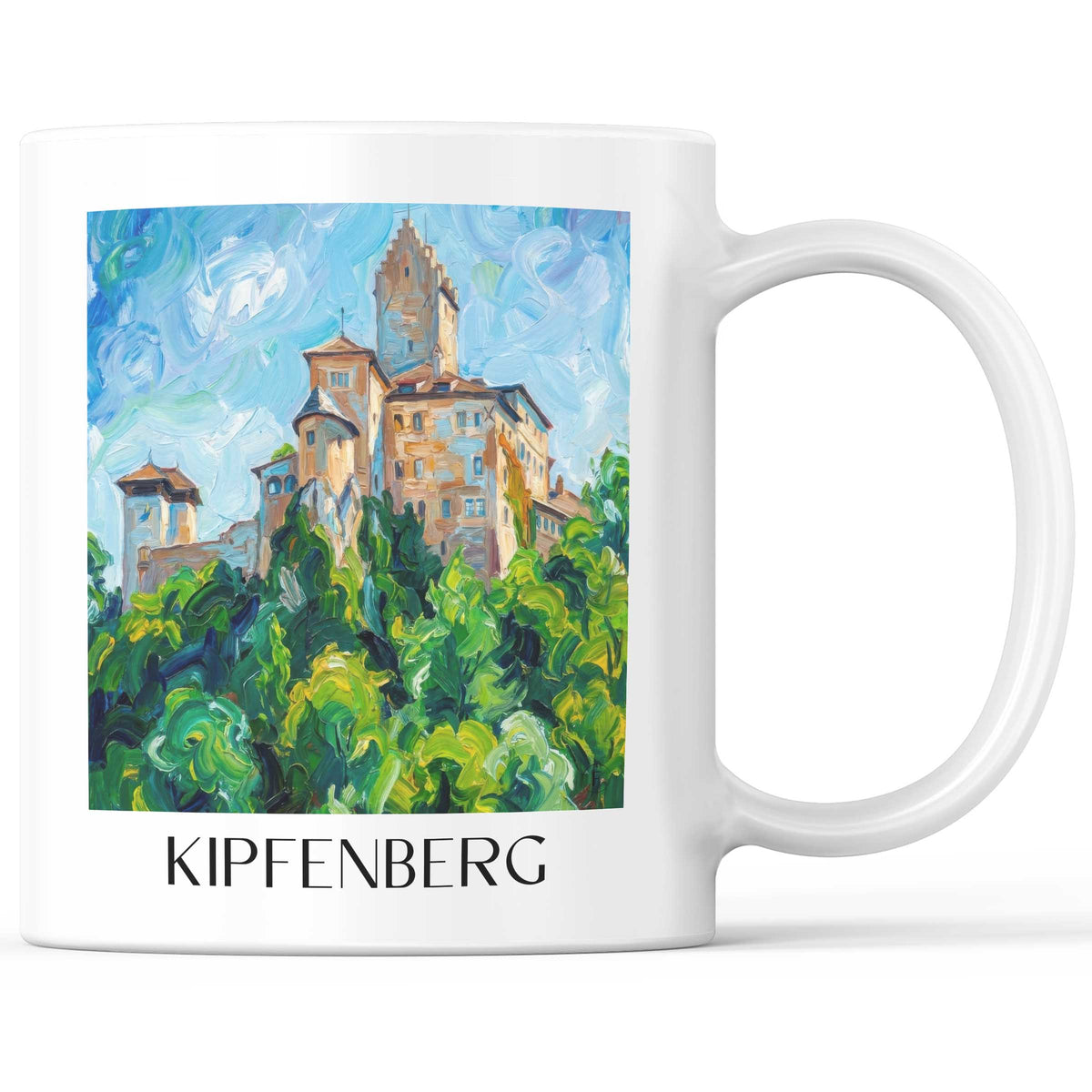 Kipfenberg Kaffeebecher - Altmühltal - Deutschland Becher - Kaffeetasse im Ölgemälde Stil - favplace