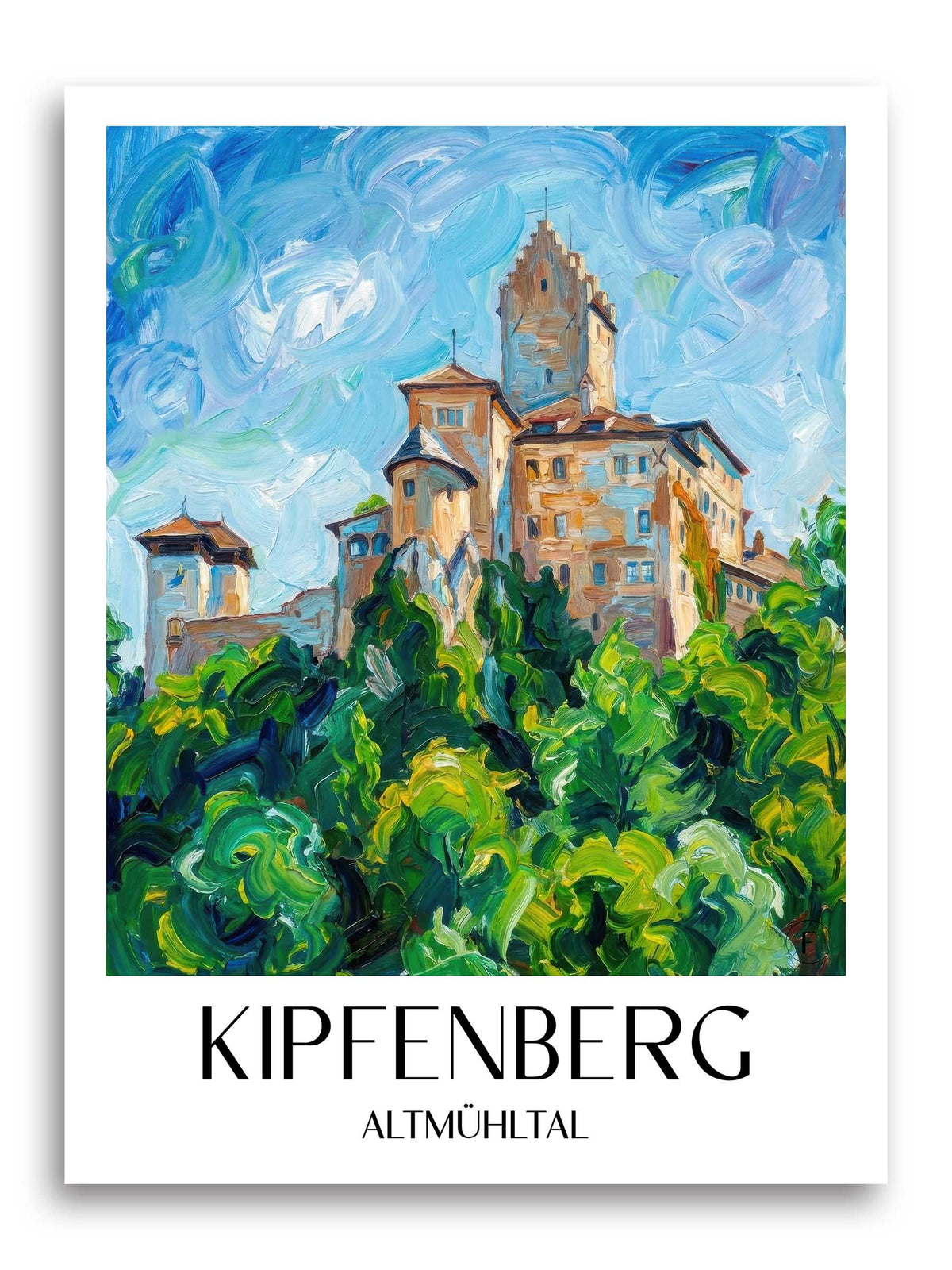 kipfenberg-altmühltal-deutschland-poster-oil-painting-oelgemaelde