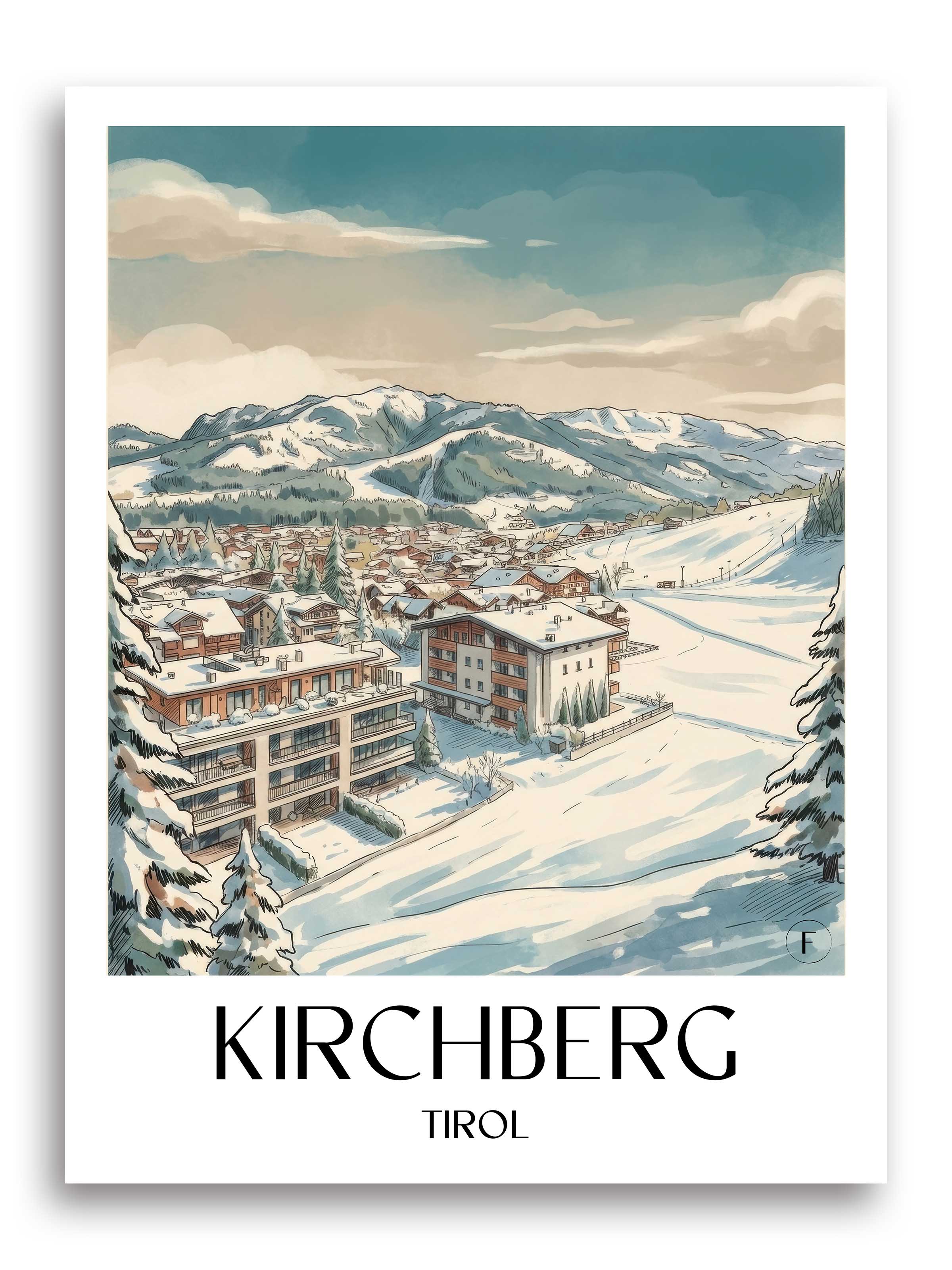 kirchberg-tirol-österreich-und-österreich-poster-aquarell