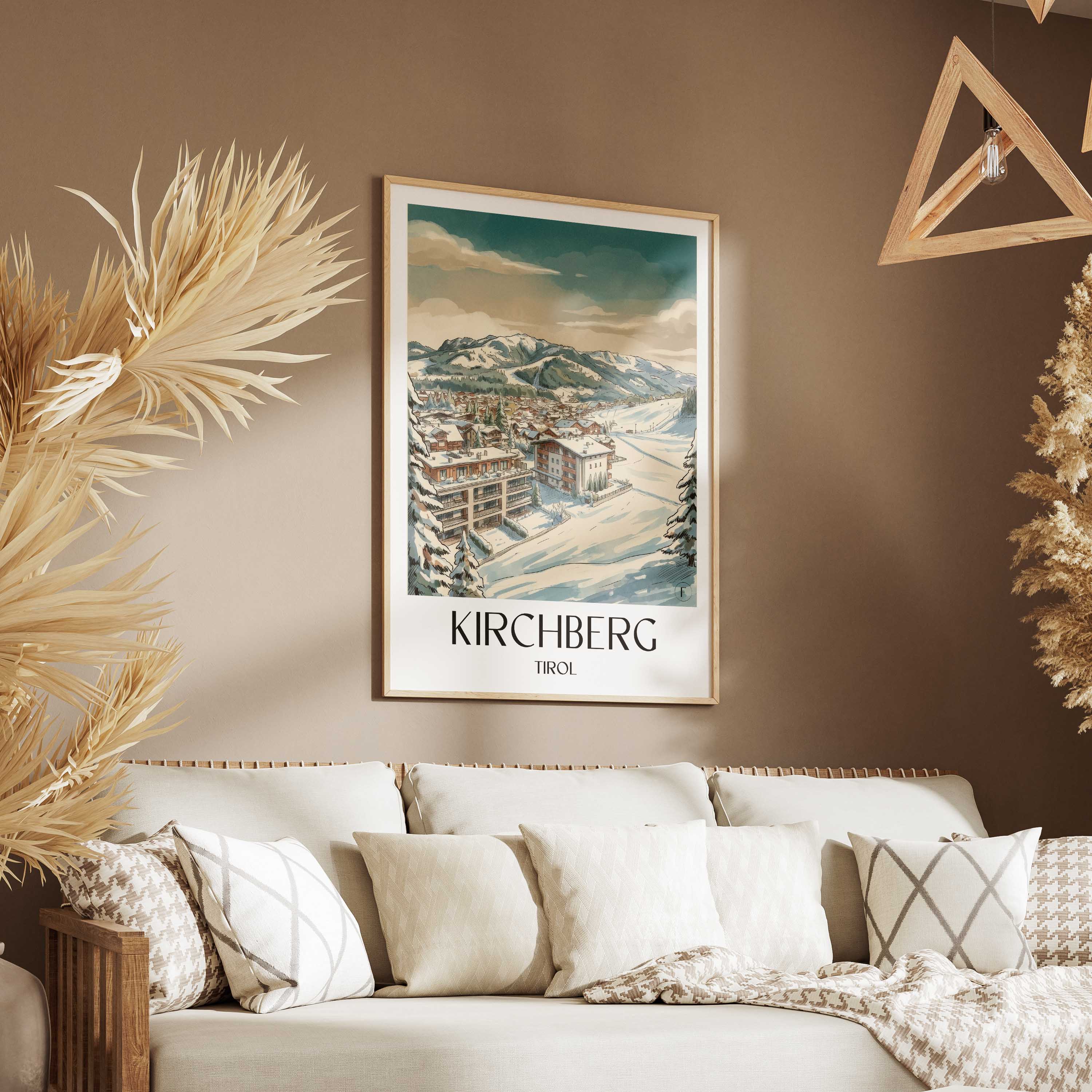 kirchberg-tirol-österreich-und-österreich-poster-aquarell