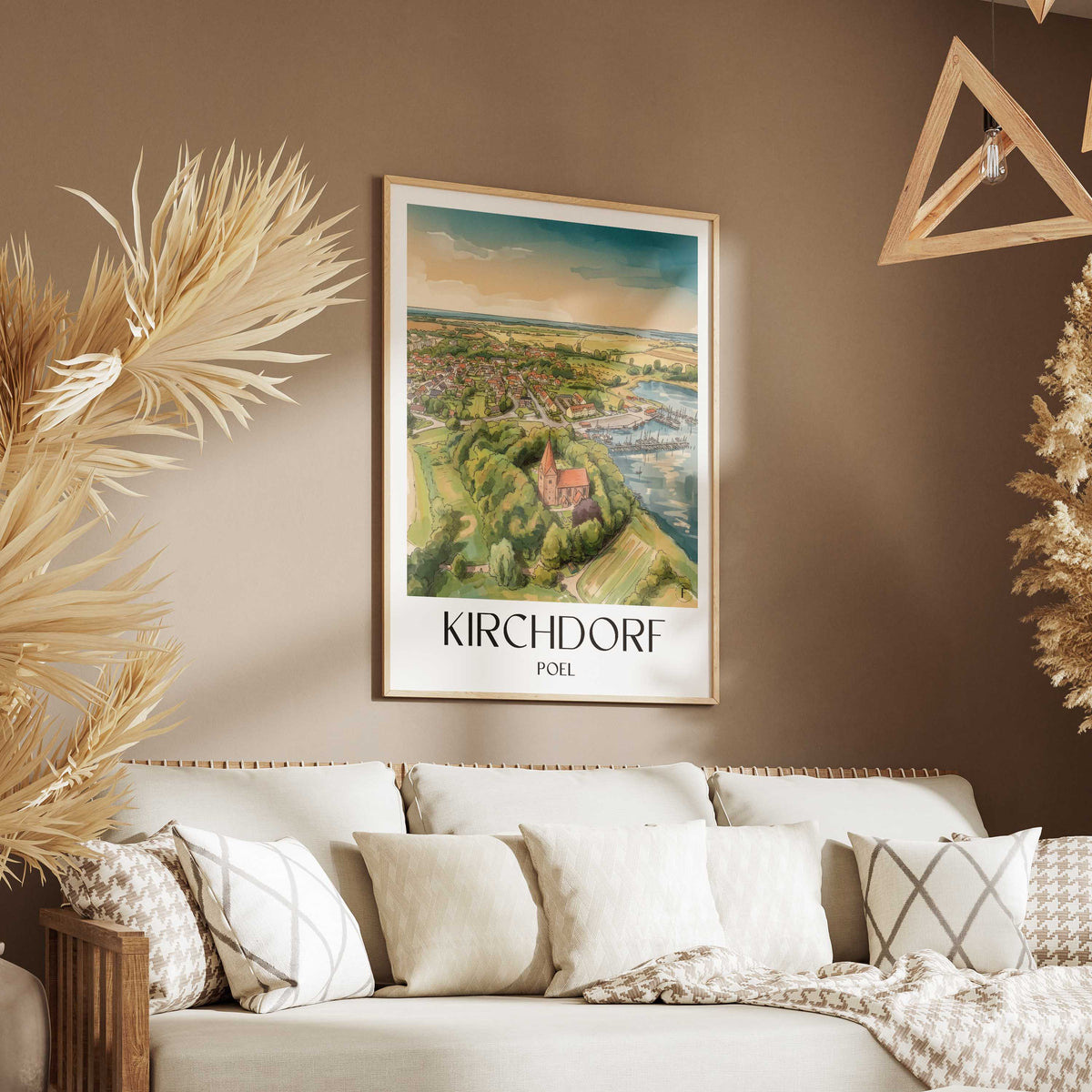 kirchdorf-poel-deutschland-poster-aquarell