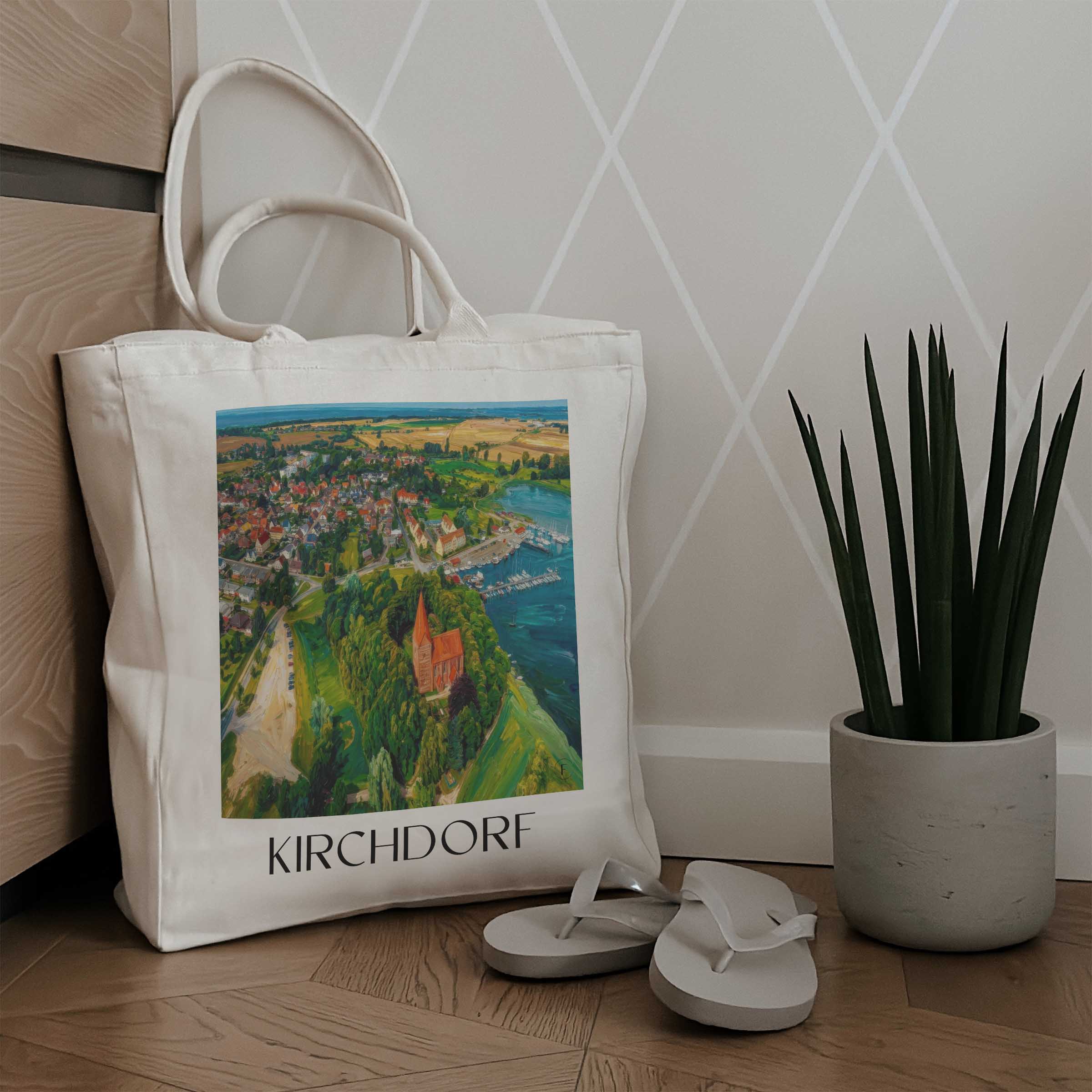 kirchdorf-poel-deutschland-einkaufstasche-oil-painting-oelgemaelde