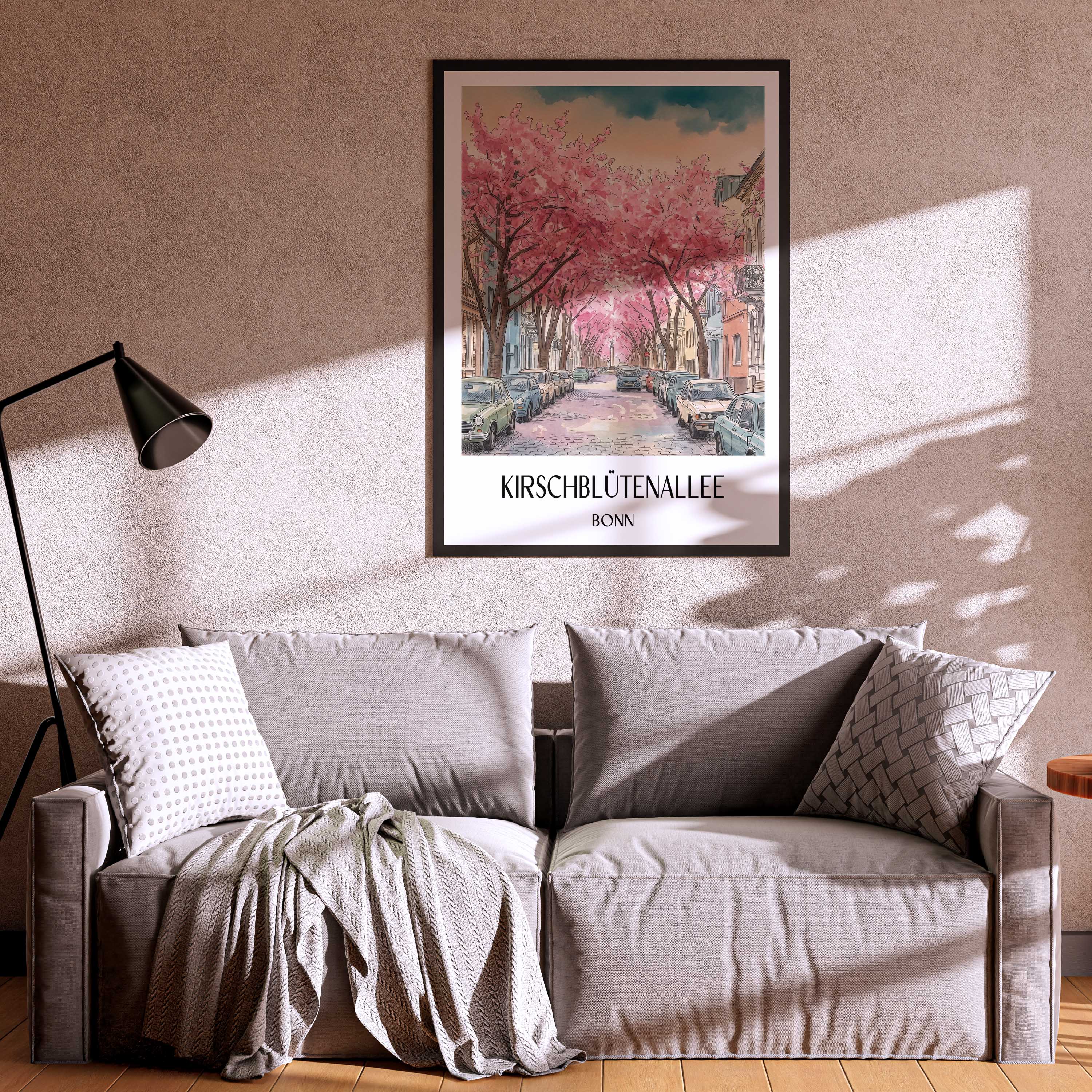 kirschblütenallee-bonn-deutschland-poster-aquarell