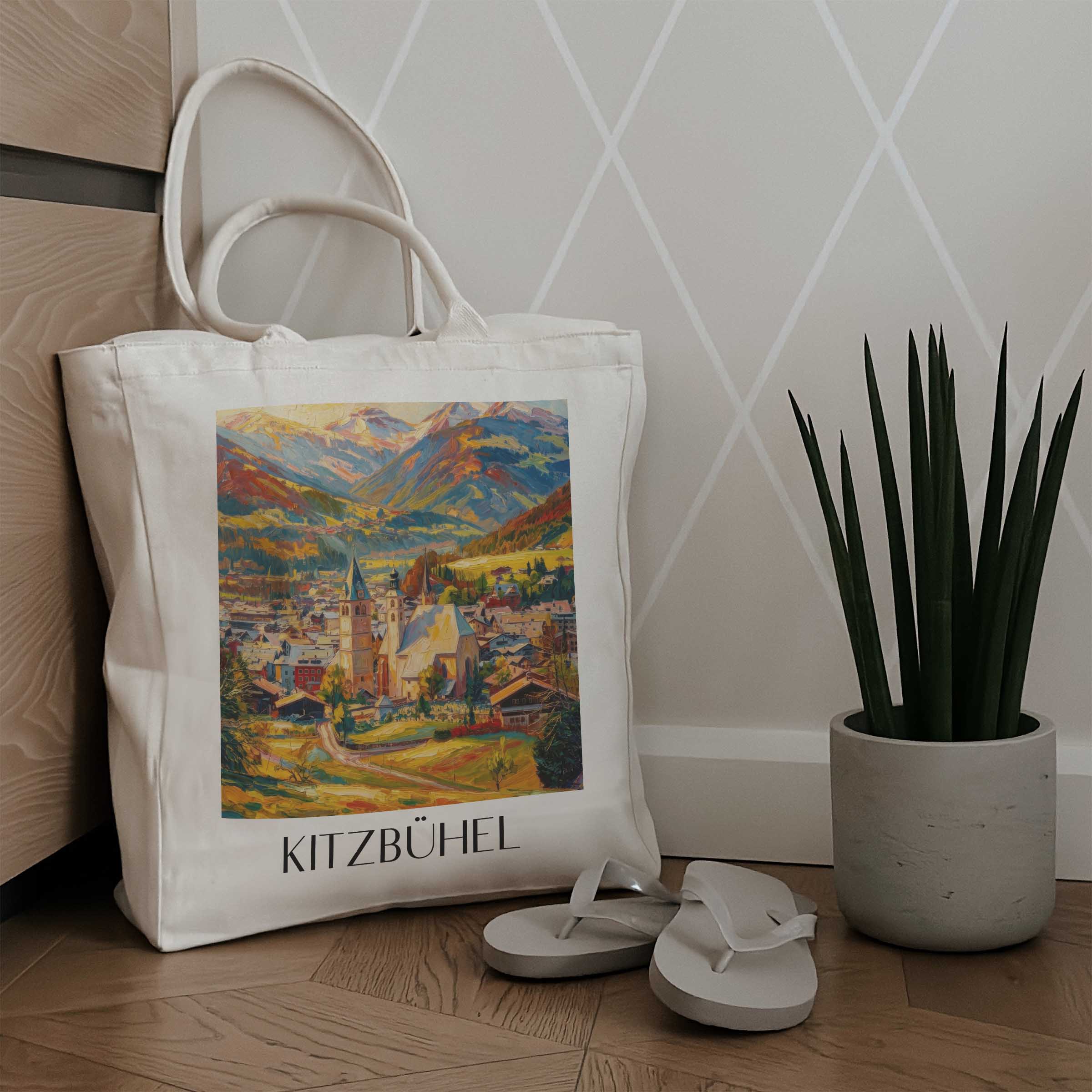 kitzbühel-österreich-österreich-einkaufstasche-oil-painting-oelgemaelde