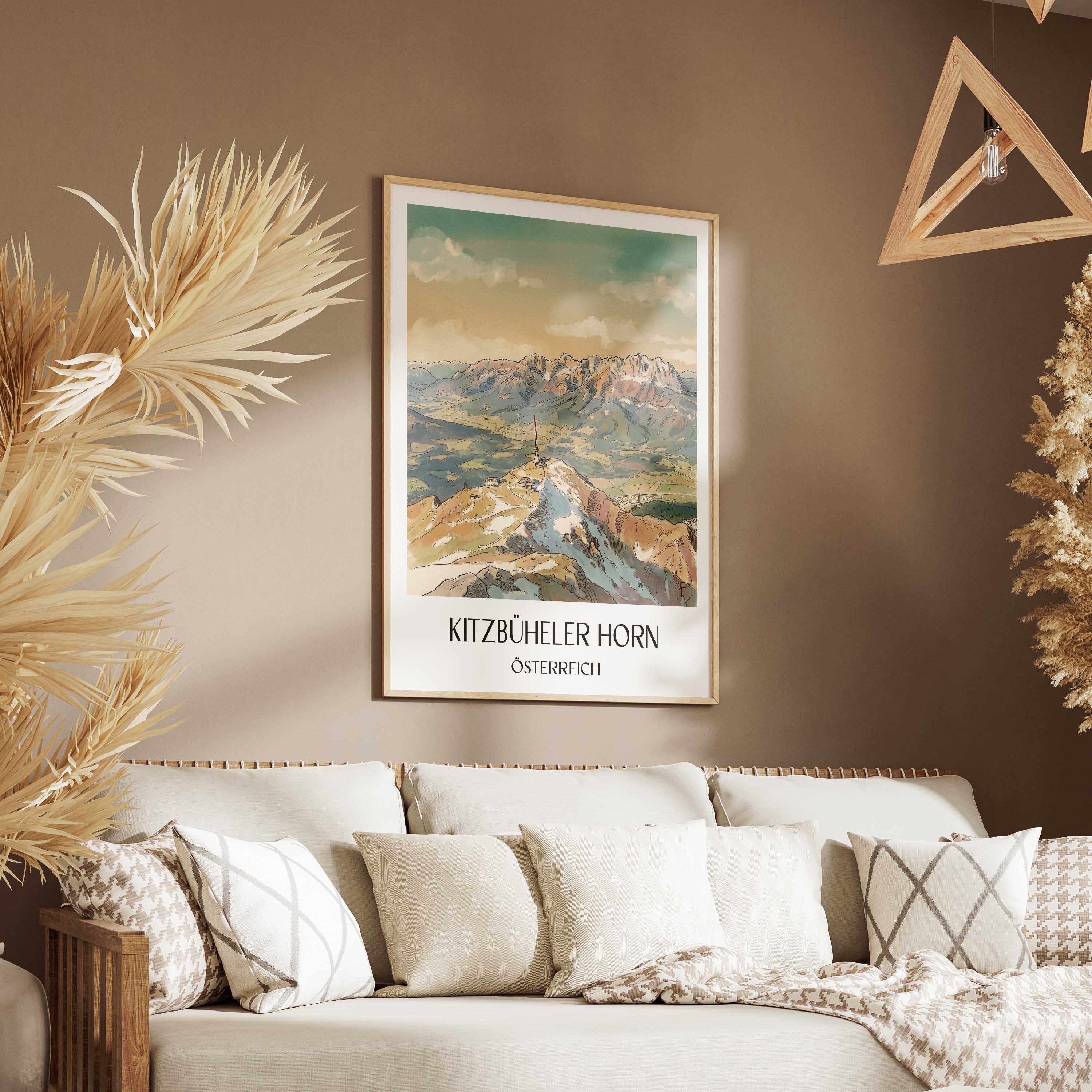 kitzbüheler-horn-österreich-österreich-poster-aquarell