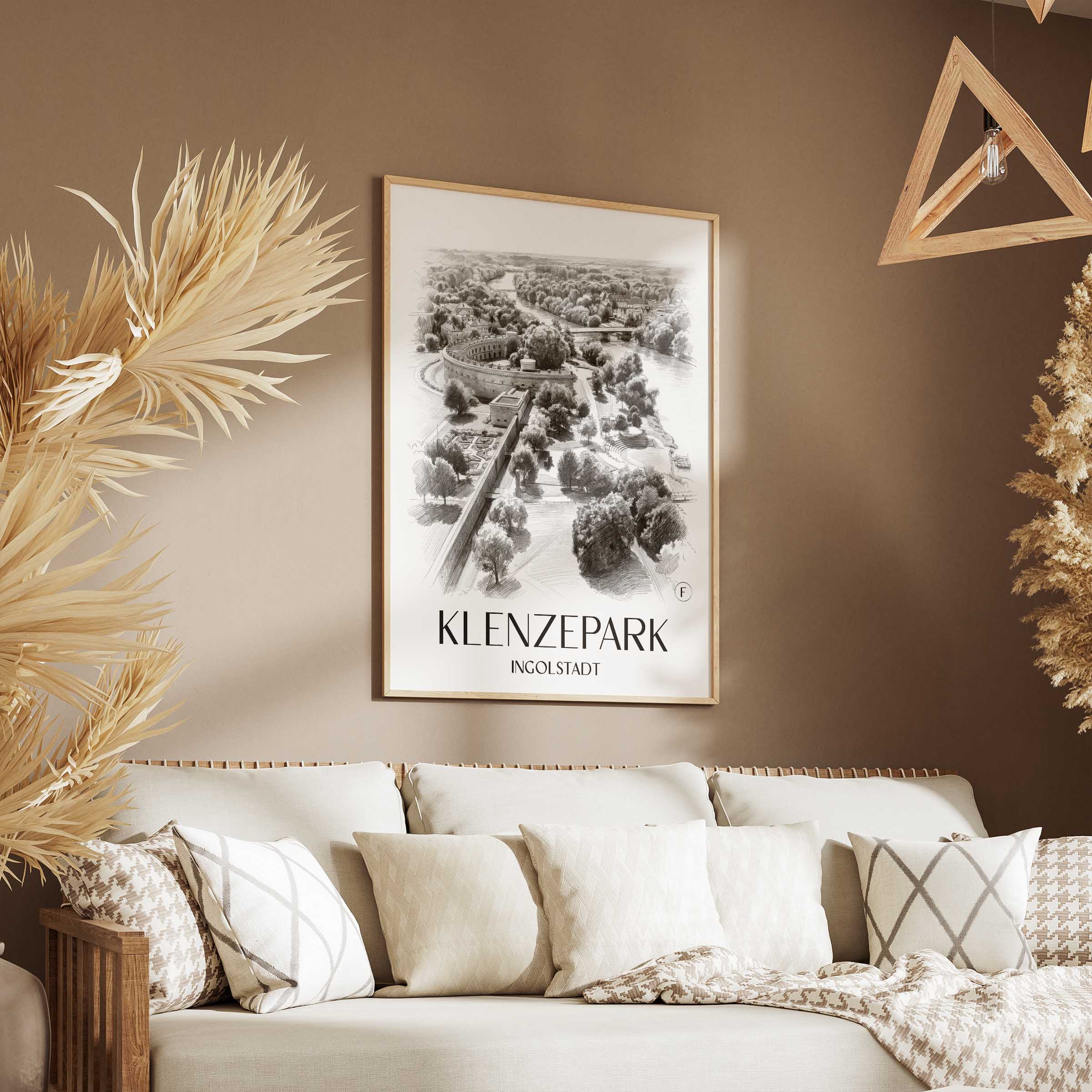klenzepark-ingolstadt-deutschland-poster-bleistift-zeichnung-drawing