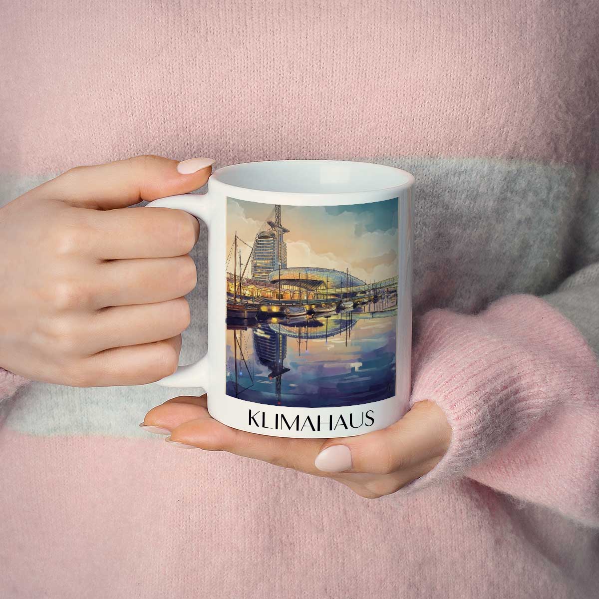 klimahaus-bremerhaven-deutschland-kaffeebecher-aquarell