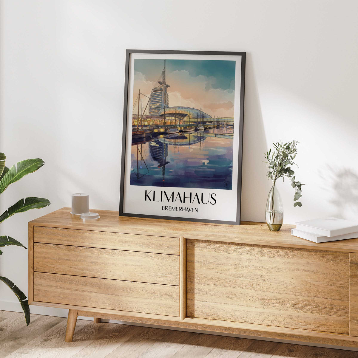 klimahaus-bremerhaven-deutschland-poster-aquarell