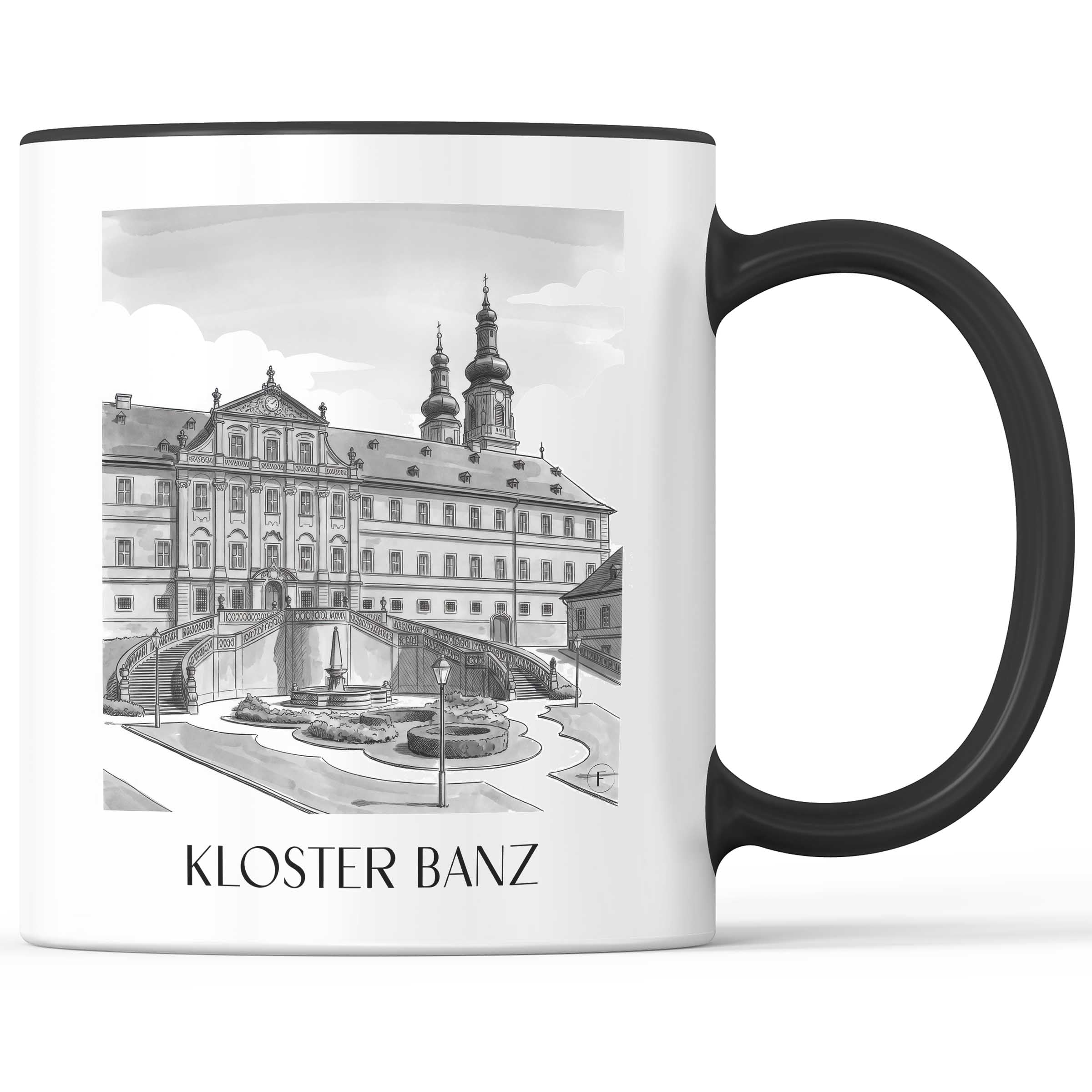kloster-banz-deutschland-kaffeebecher-aquarell-schwarz-weiss